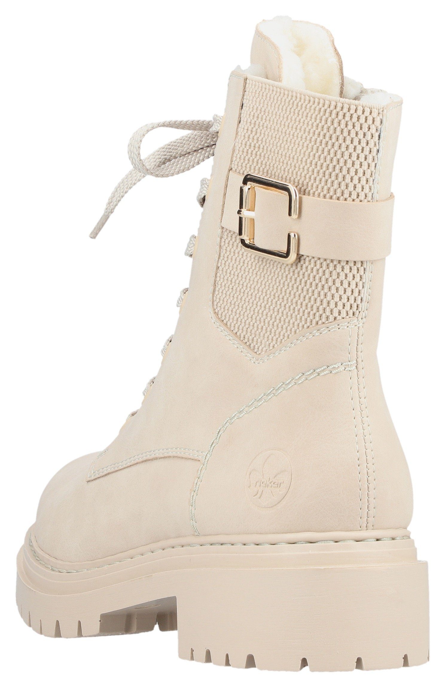 Rieker Winterlaarsjes , veterschoenen, veterschoenen, profielzool met stretch aan de schacht
