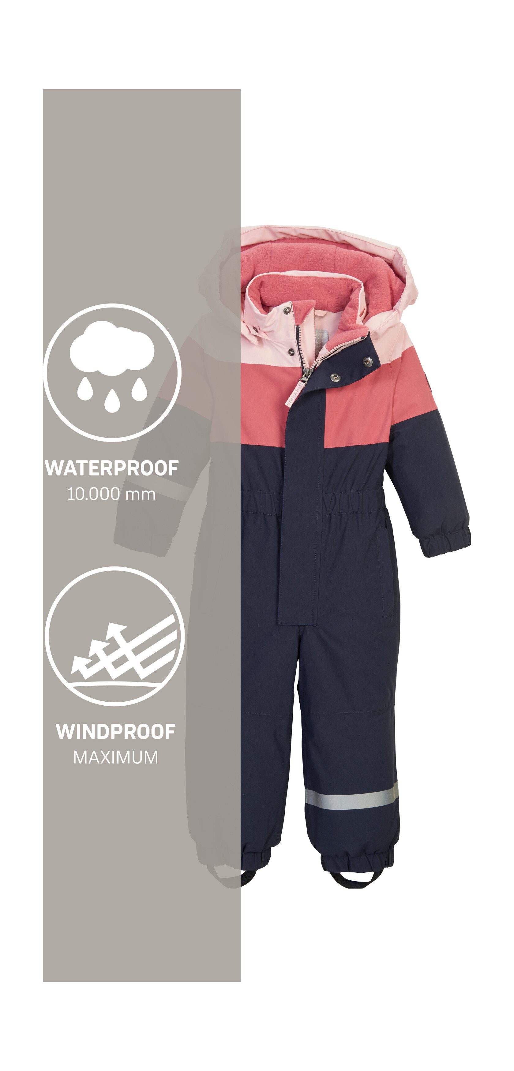 first instinct by killtec Jumpsuit FIOW 54 MNS ONPC Wind- en waterdichte sneeuwoverall met fleece en colourblock design