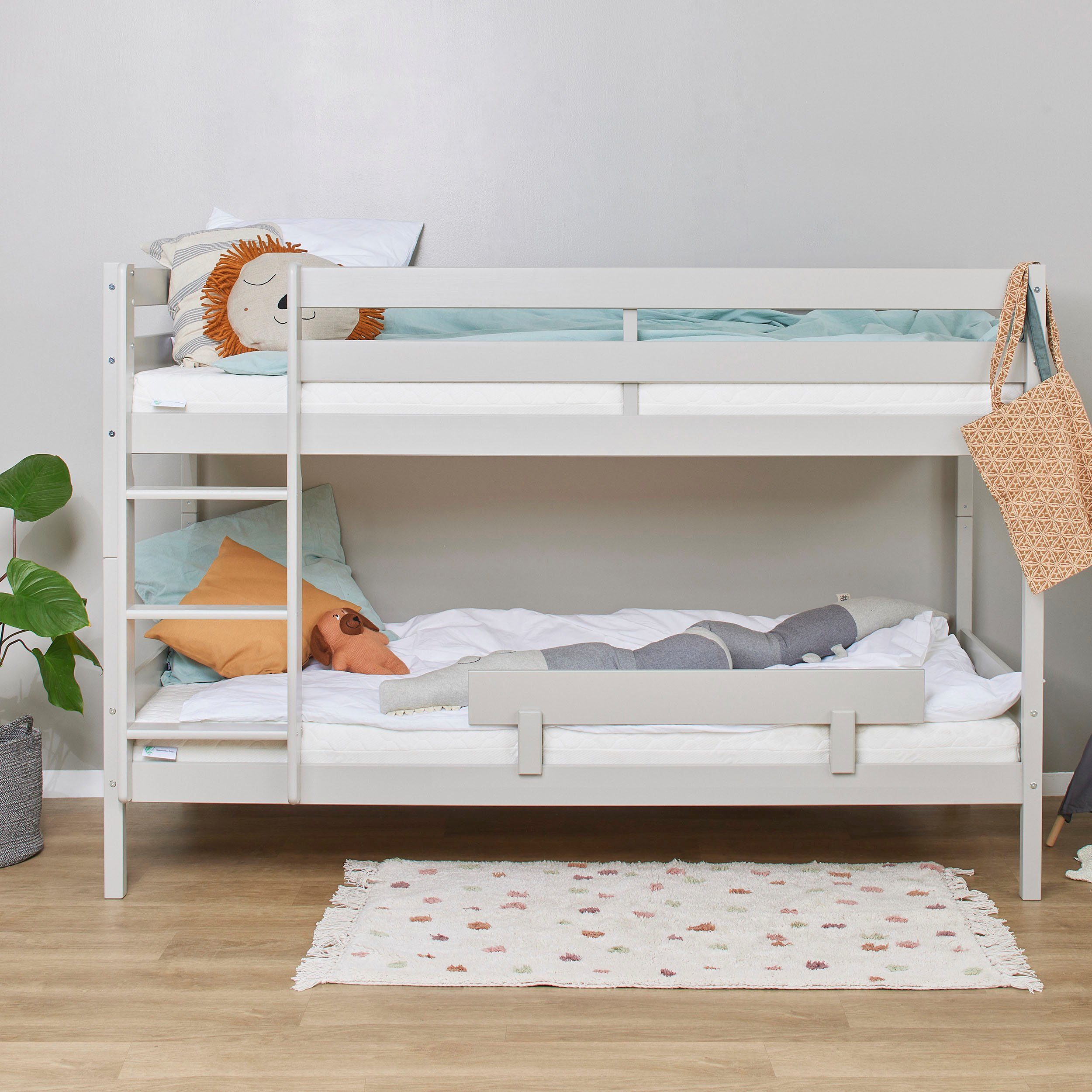Hoppekids Stapelbed Eco comfort kinderbed 90x200 of 70x160 van massief hout in 4 kleuren
