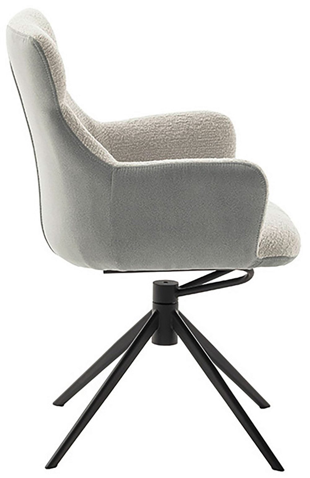 MCA furniture Eetkamerstoel (2-set), draaibaar 360°, draai- & schommelfunctie, zithoogte ca. 50 cm