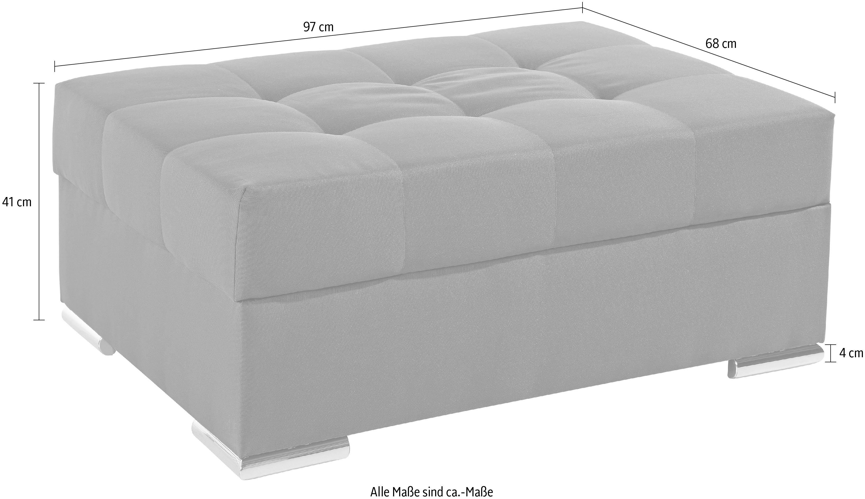 COLLECTION AB Hocker JOSY met comfortabele binnenvering, naar wens te combineren