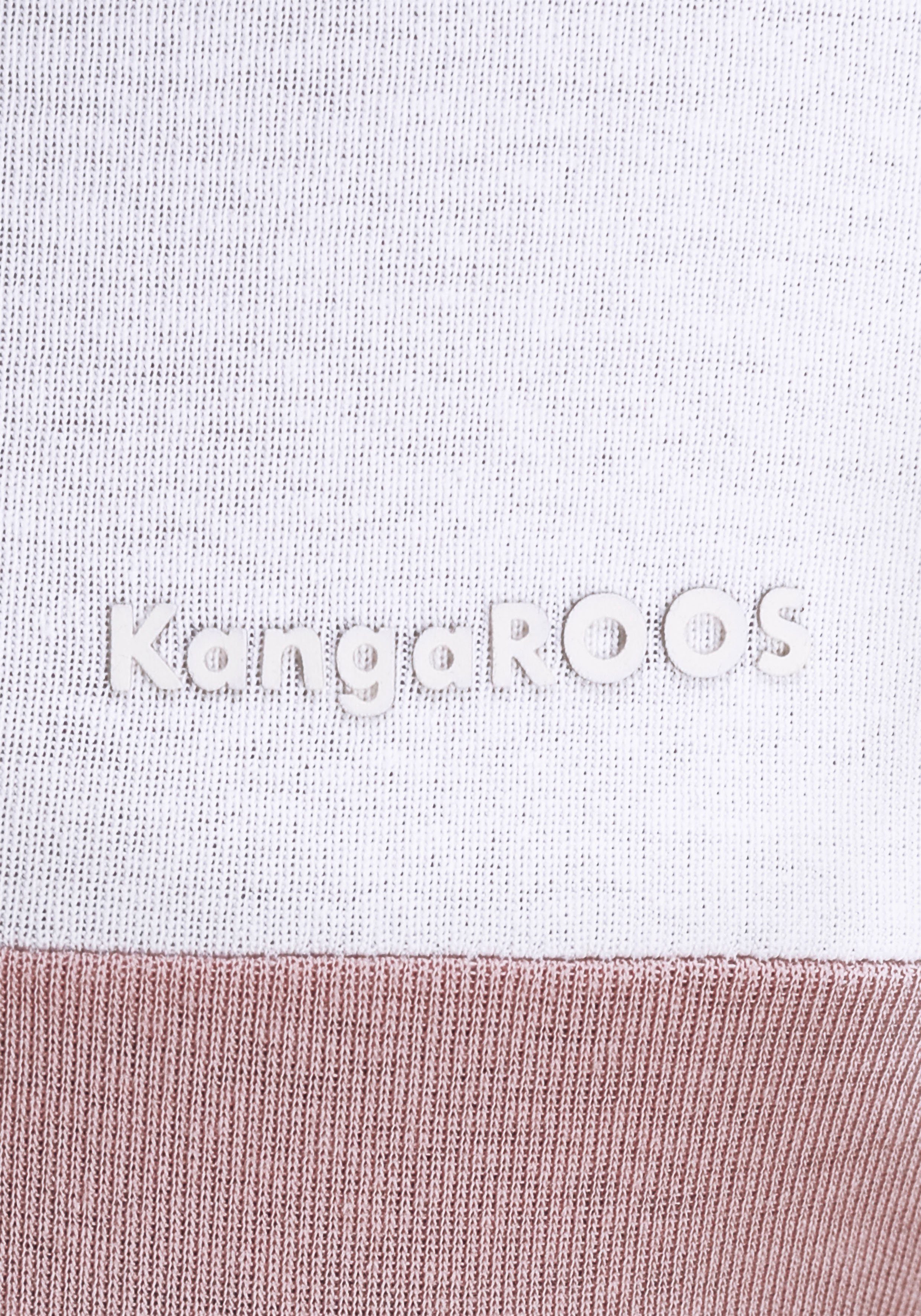 KangaROOS Longsleeve met lange mouwen, figuurvolgende pasvorm, colourblocking-look