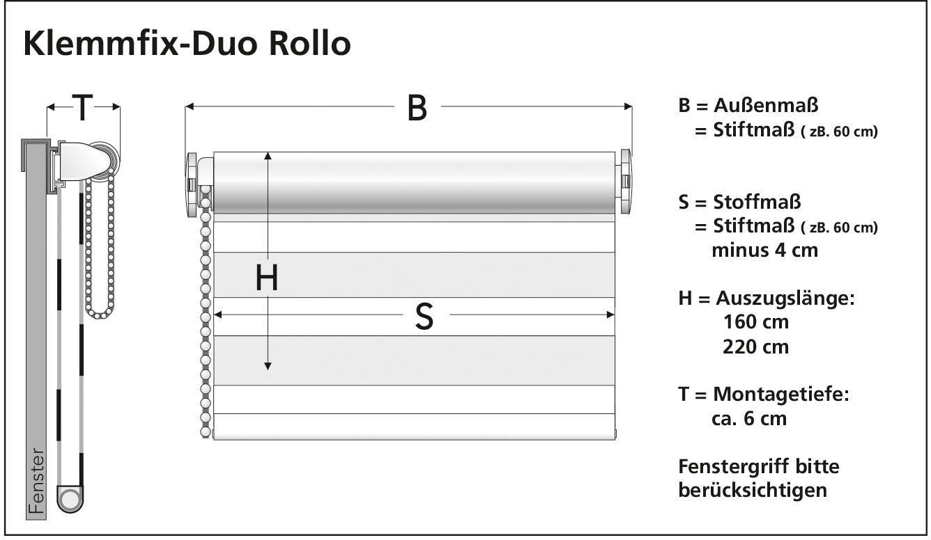 Liedeco Duo-rolgordijn Klemmfix DUO-rolgordijn YOUNG COLOURS (1 stuk)