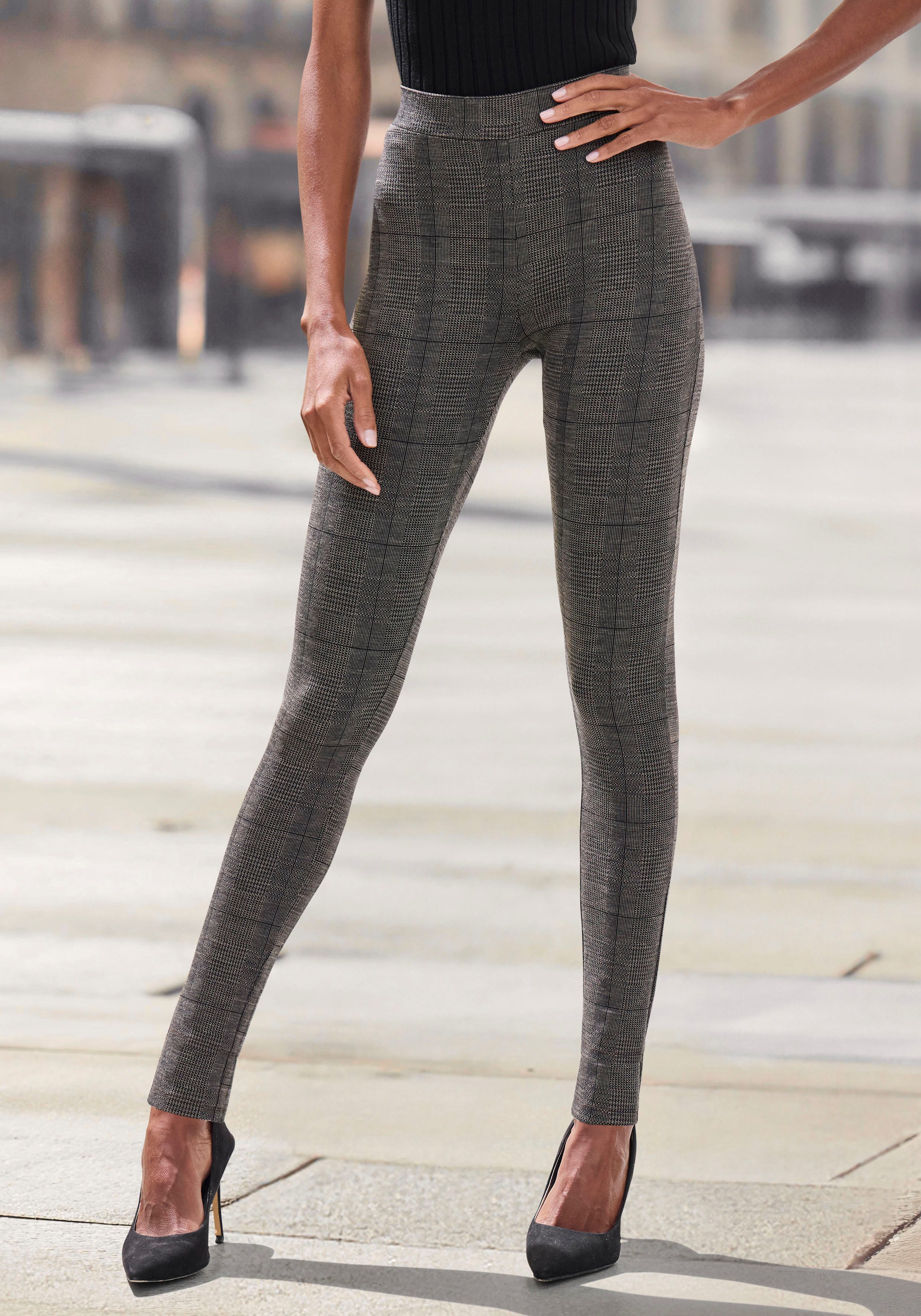 Lascana Legging met twee achterzakken, jeggings, elastisch