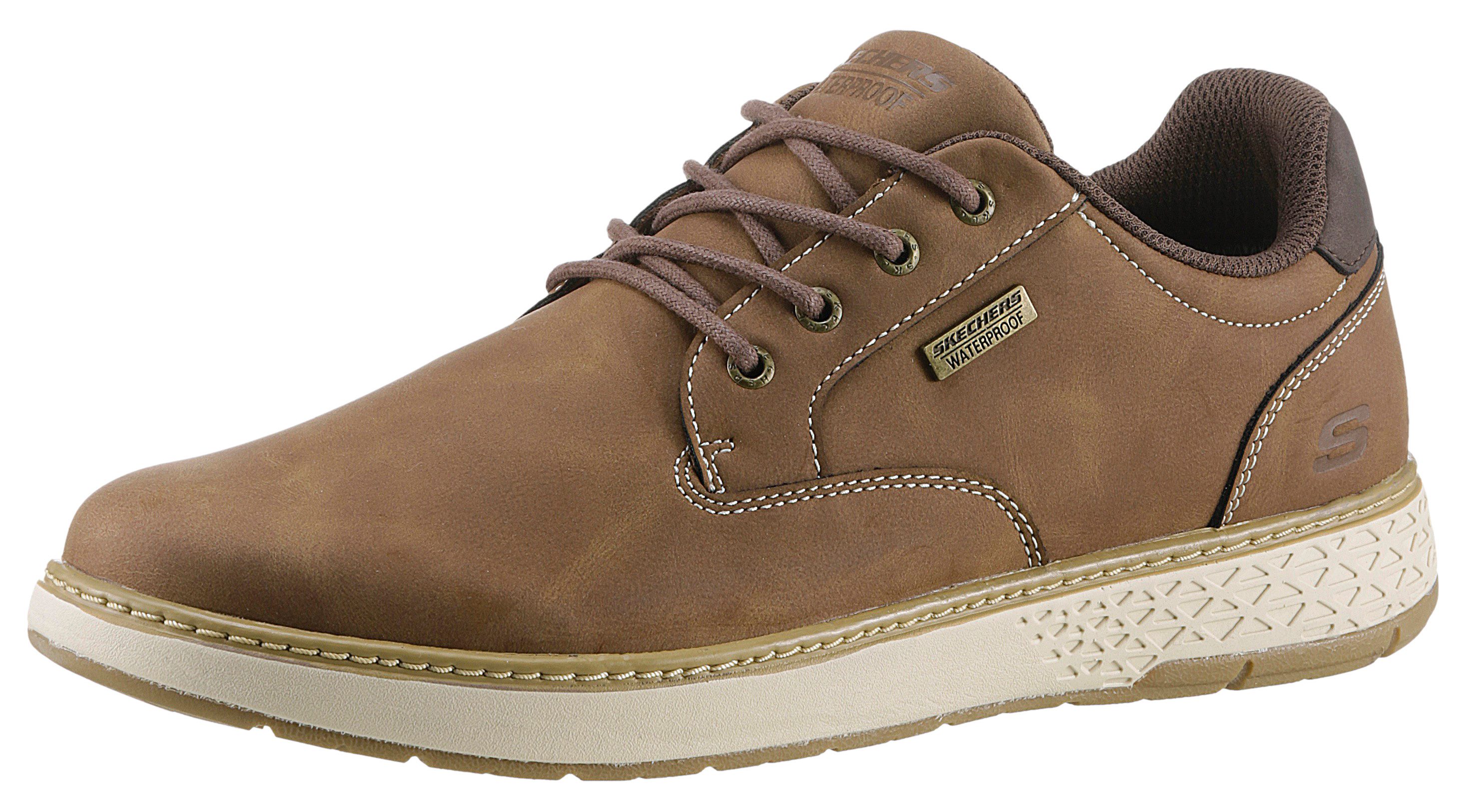 Skechers Veterschoenen GARLAN trekking schoen, sneakers, vrijetijdsschoen met contraststiksels heren veterschoenen maat 44 bruin