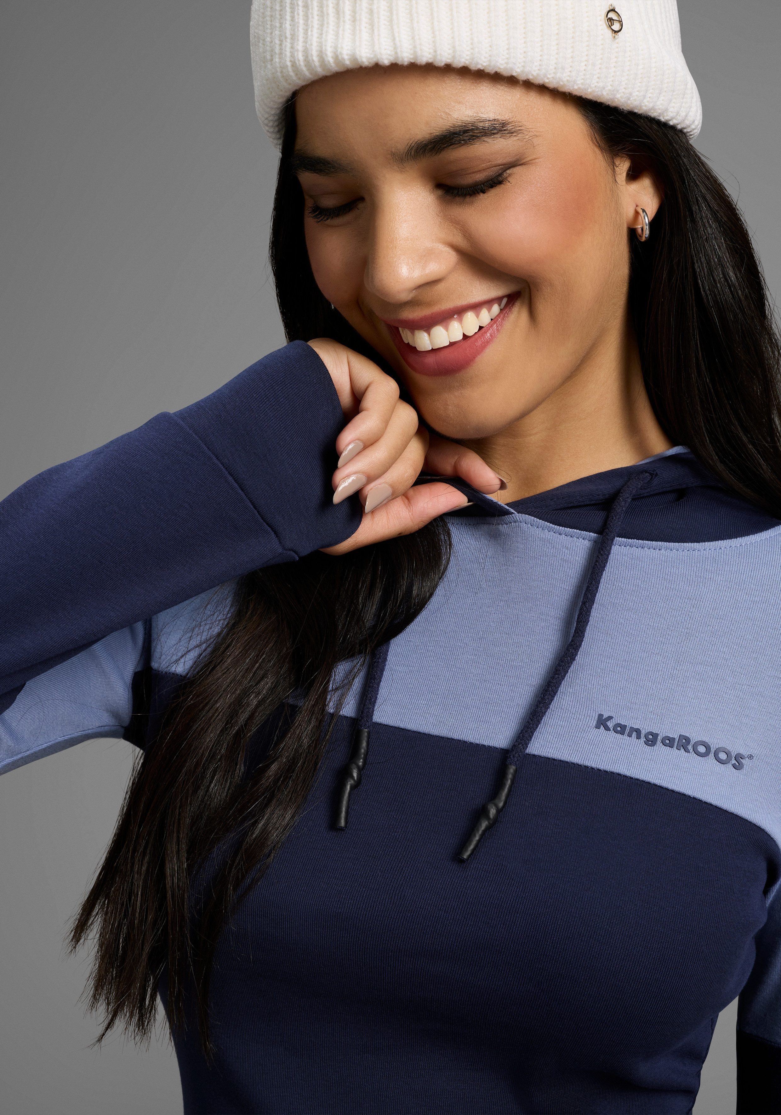 KangaROOS Capuchonshirt colourblocking-stijl