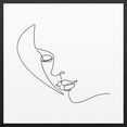 reinders! artprint silhouet gezicht - ingelijste artprint wit