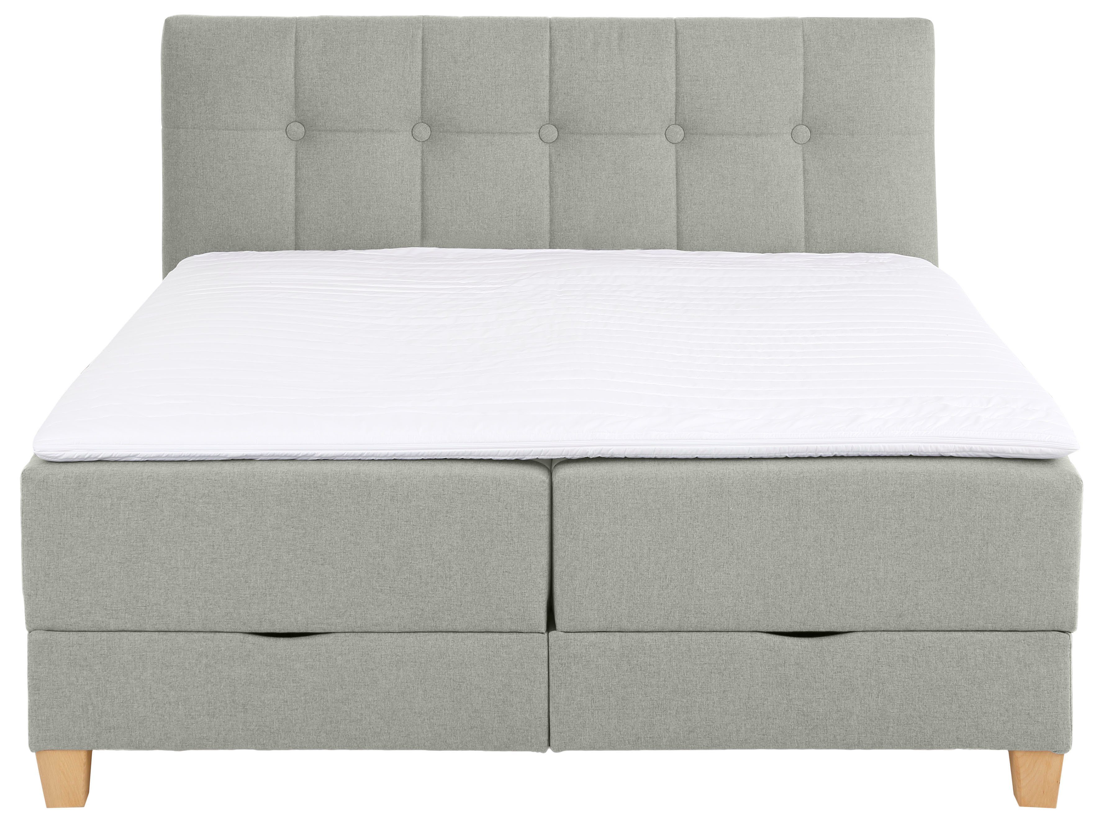 Home affaire Boxspring Lonrai in h2, h3 & h4 en xxl - verlengde 220 cm kiesbaar, incl. topper