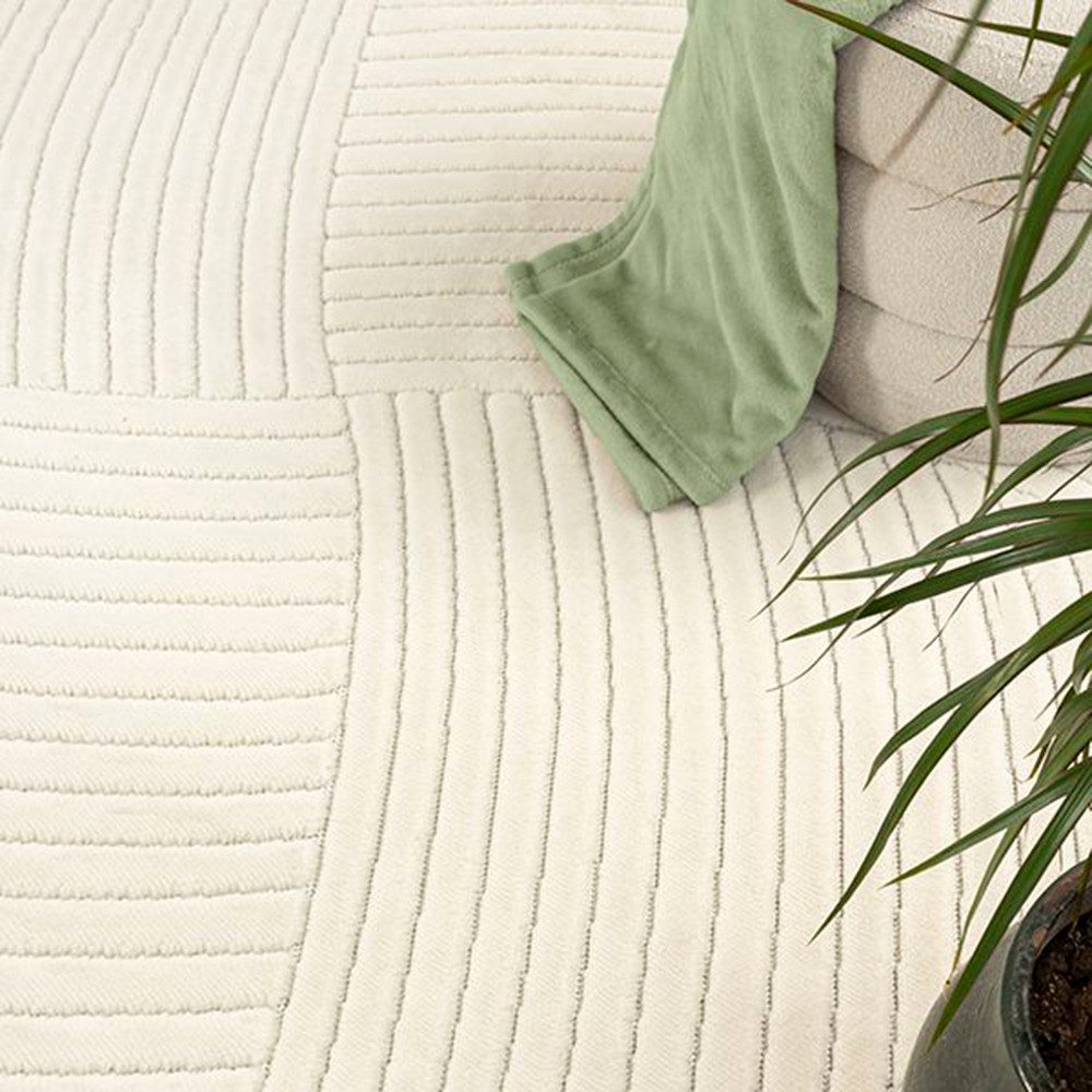 The carpet Vloerkleed Parma moderne woonkamer tapijt geschikt voor buiten, dichte pool