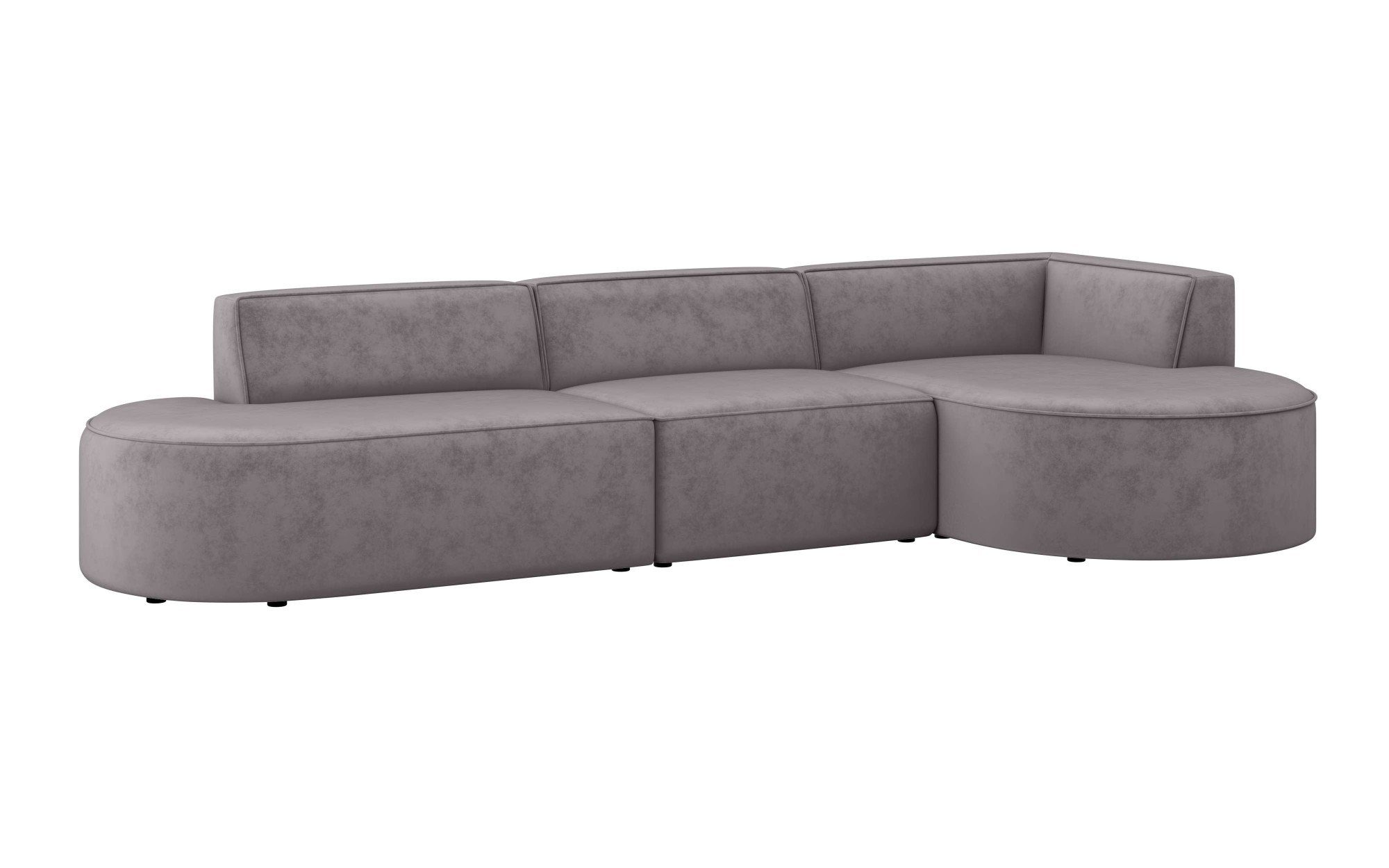 andas Hoekbank EIVIND designerbank met ottomane rechts/links, B/D/H: 343/159/72 cm