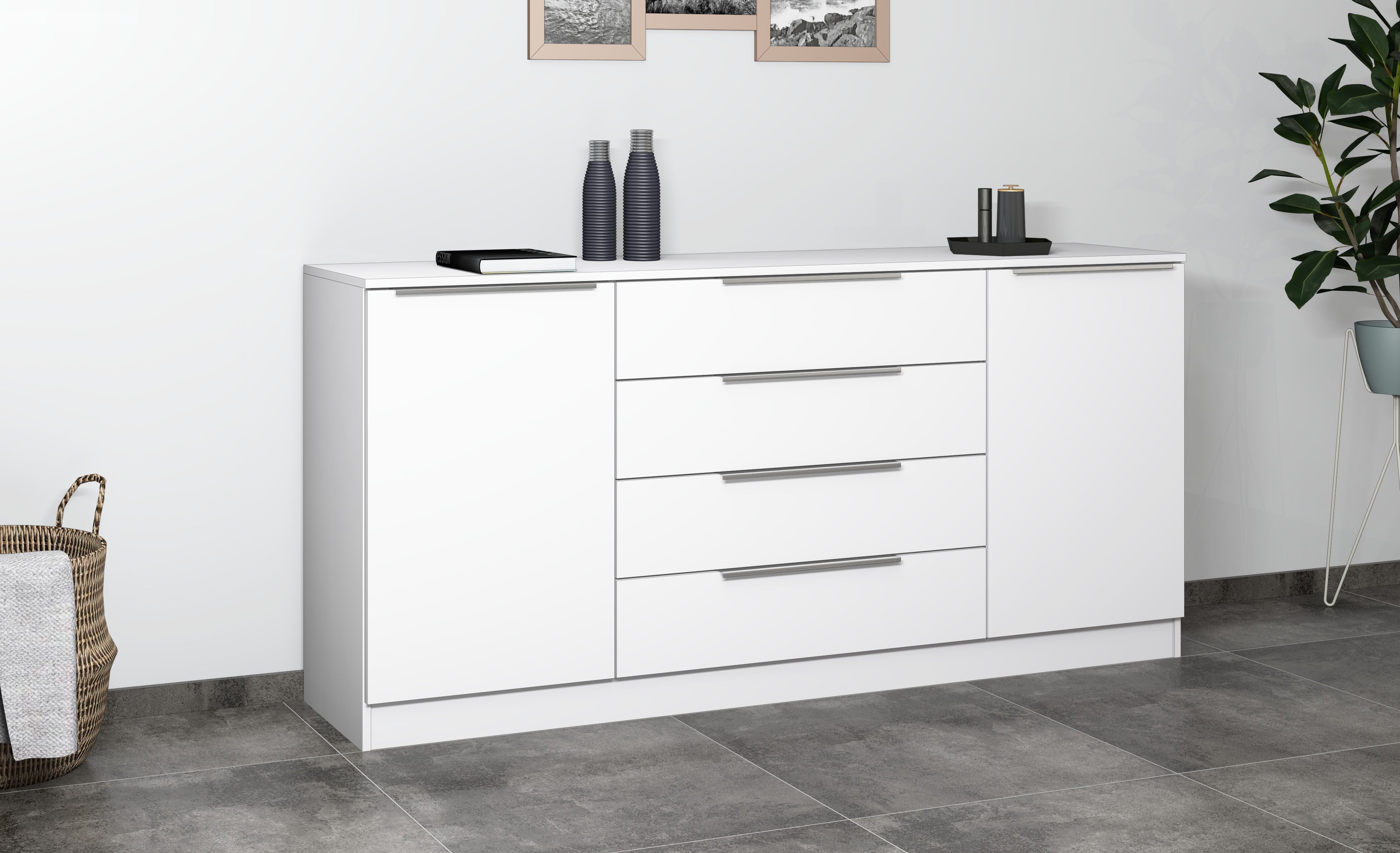 borchardt Möbel Kast Oliva Breedte 166 cm, met 4 lades