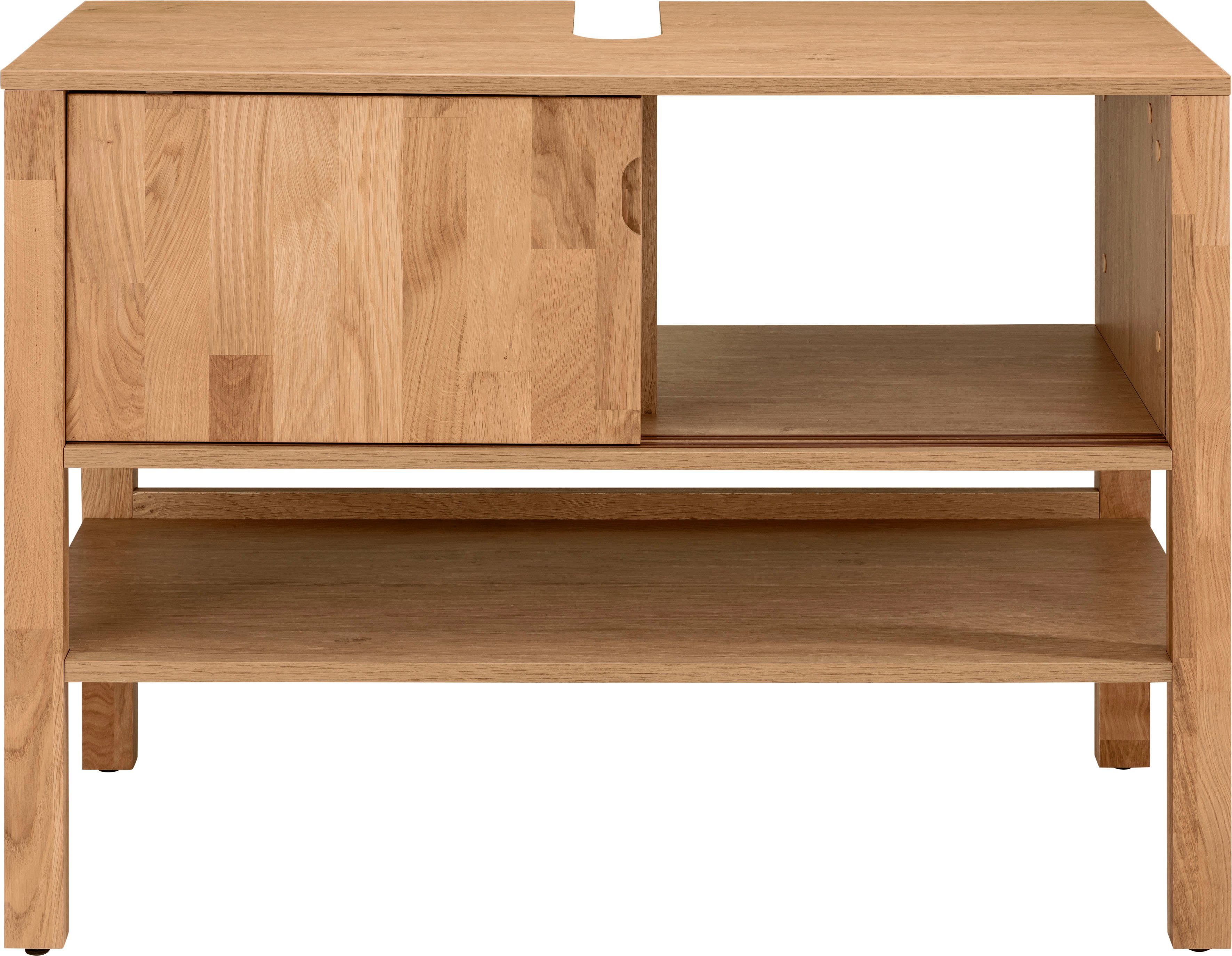 Home affaire Wastafelonderkast April Schuifdeuren van massief hout, breedte 100 cm