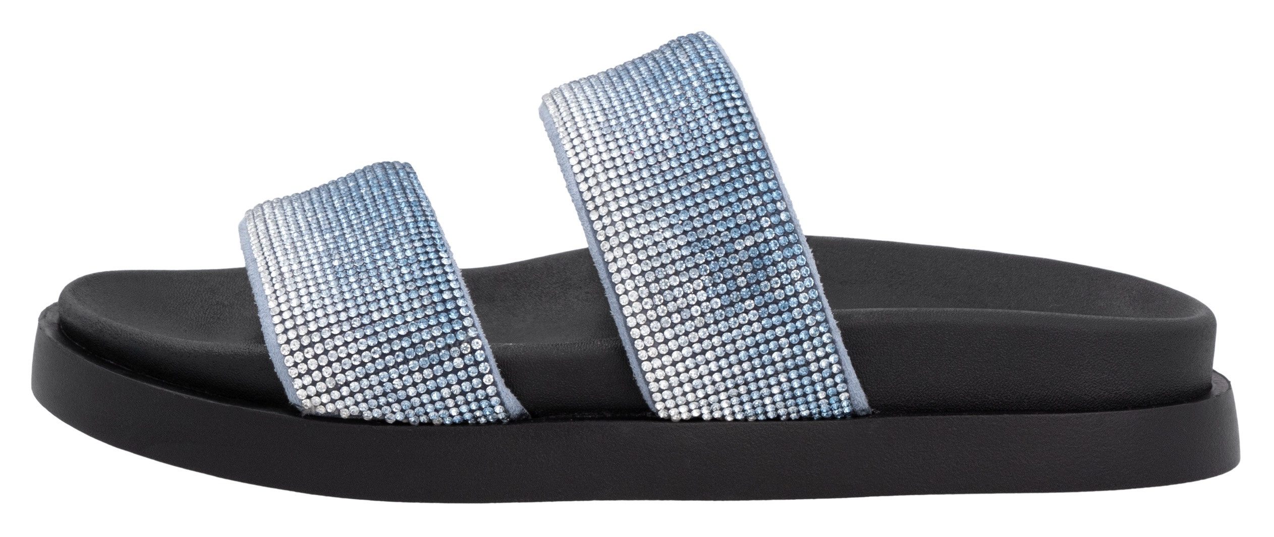 RIEKER Sport Slippers , zomer schoen, strand schoen, slippers, poolslides in glitter-look
