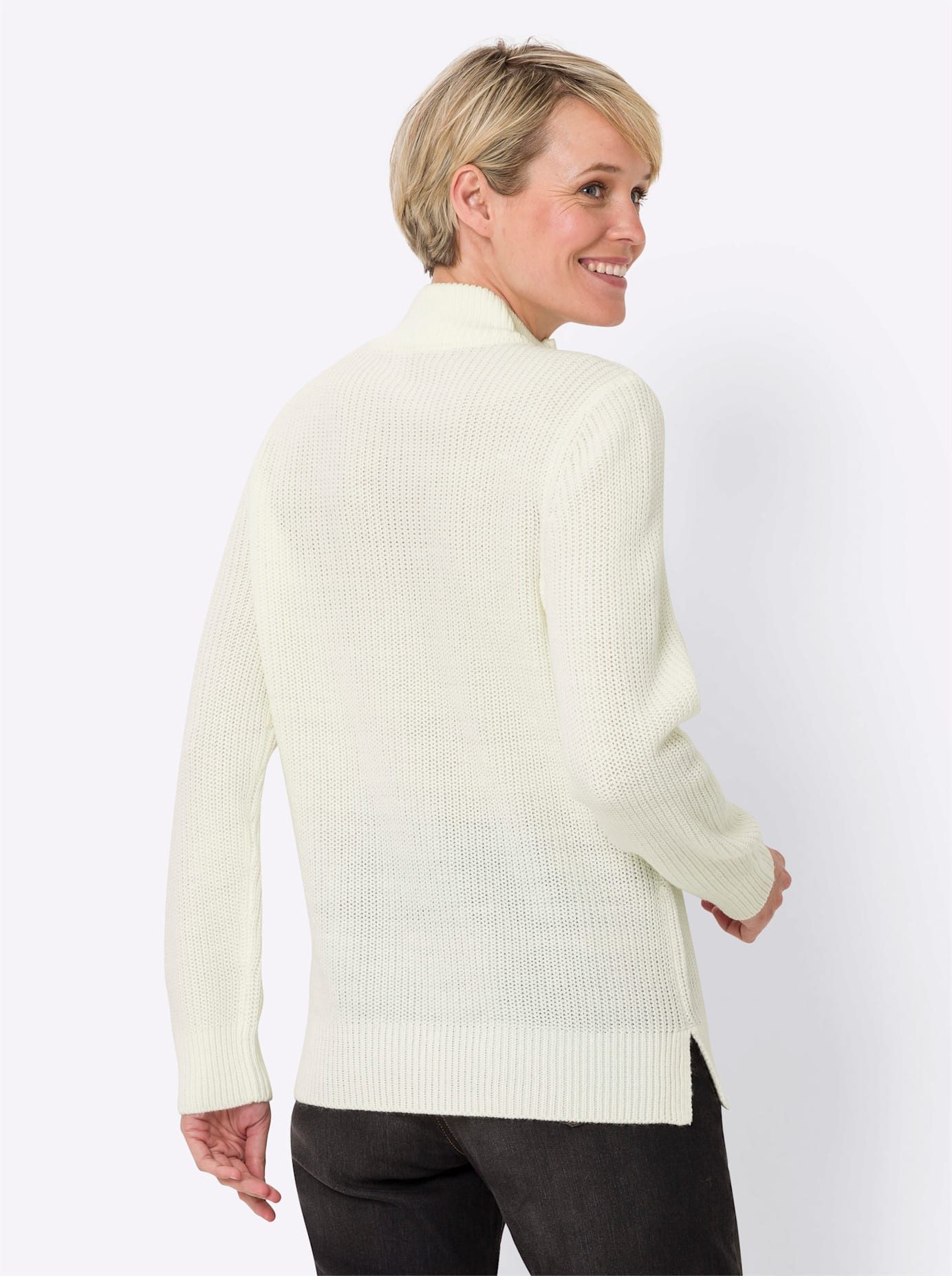 Classic Basics Trui met staande kraag Trui