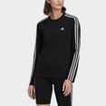 adidas sportswear shirt met lange mouwen essentials 3strepen longsleeve zwart
