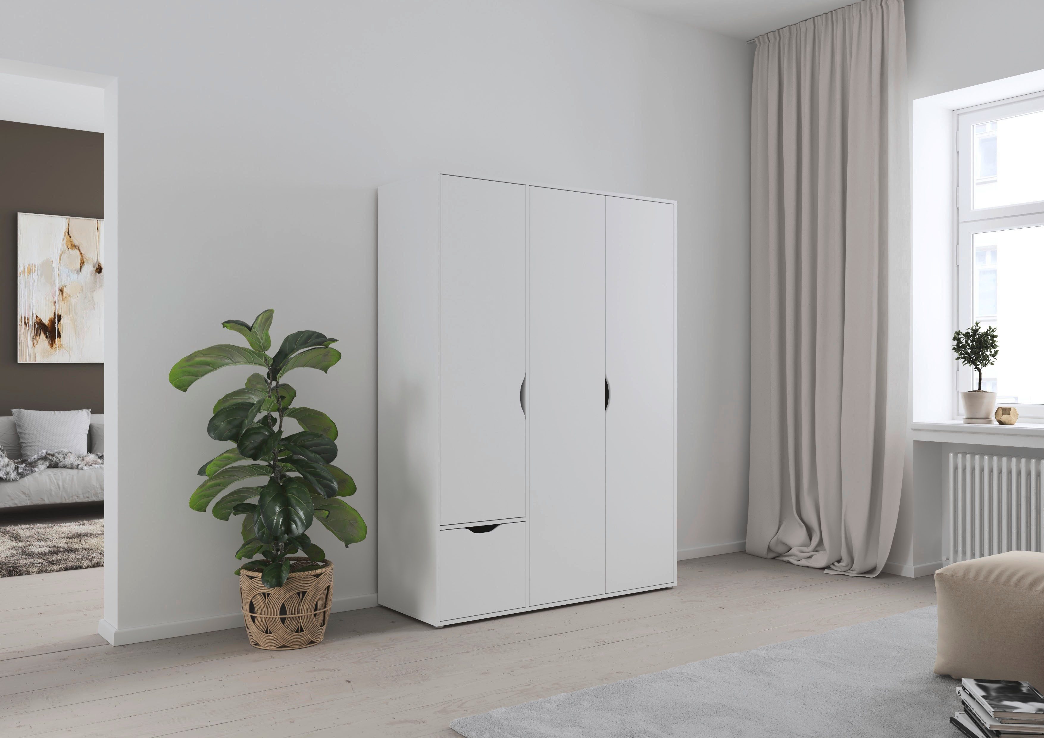 rauch Draaideurkast Kledingkast Kast Garderobe Wasmand NARAI met Laden Greefaansluitingen voor een greeploze look TOPSELLER MADE IN GERMANY