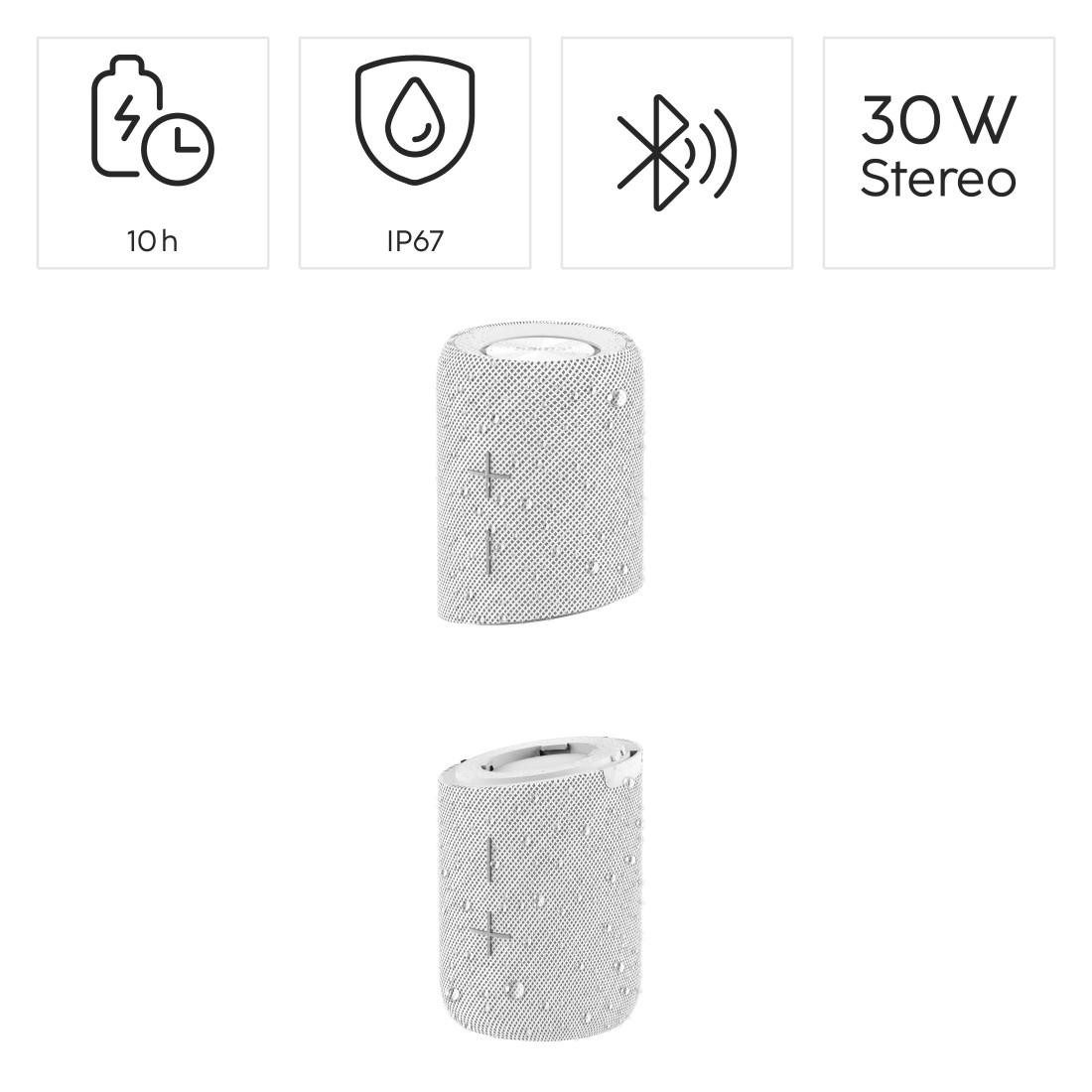 Hama Bluetooth luidspreker Bluetooth-luidspreker waterdicht (2-in-1 scheidbaar, 30W, klein, mobiel)