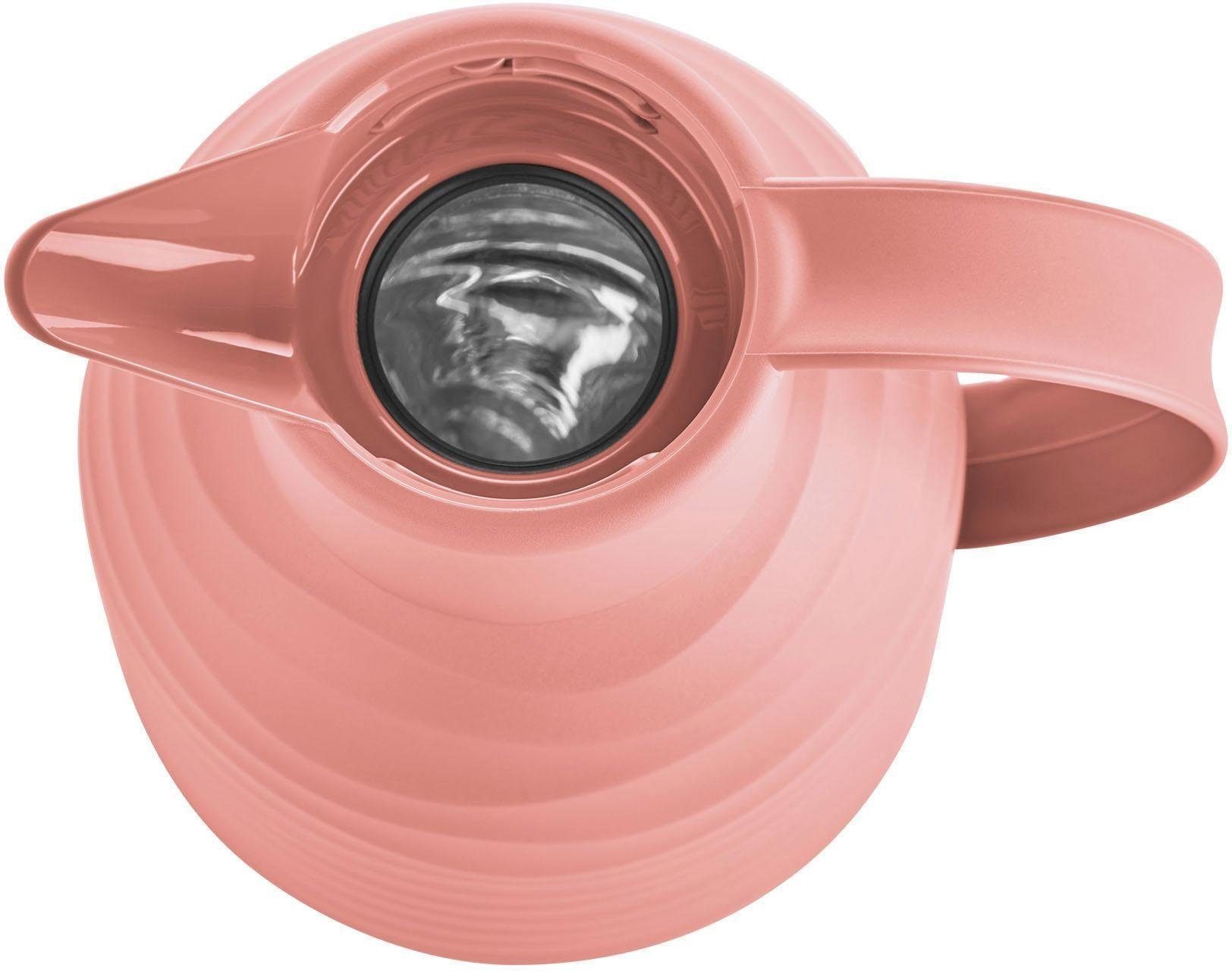 Emsa Thermoskan Samba Wave Made in Germany, 12u warm/24u koud, Quick-Press deksel, glazen fles