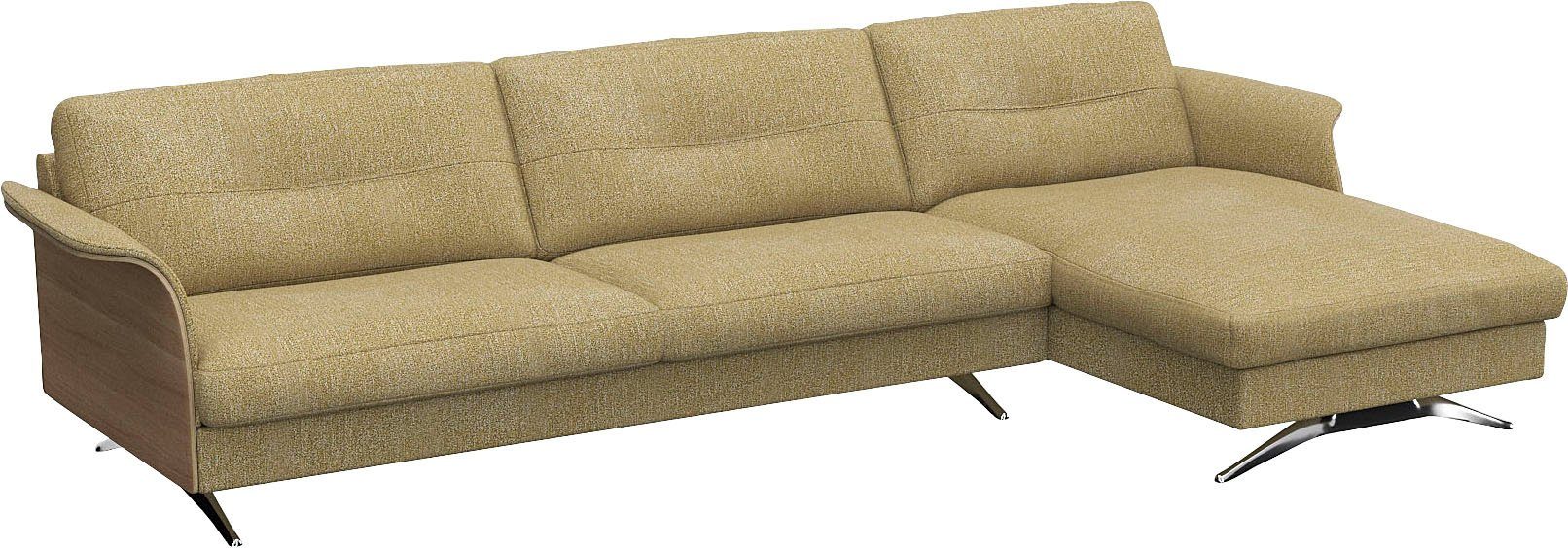 FLEXLUX Hoekbank Glow, super comfortabel door hoogwaardige zitconstructie met binnenvering, L-vorm