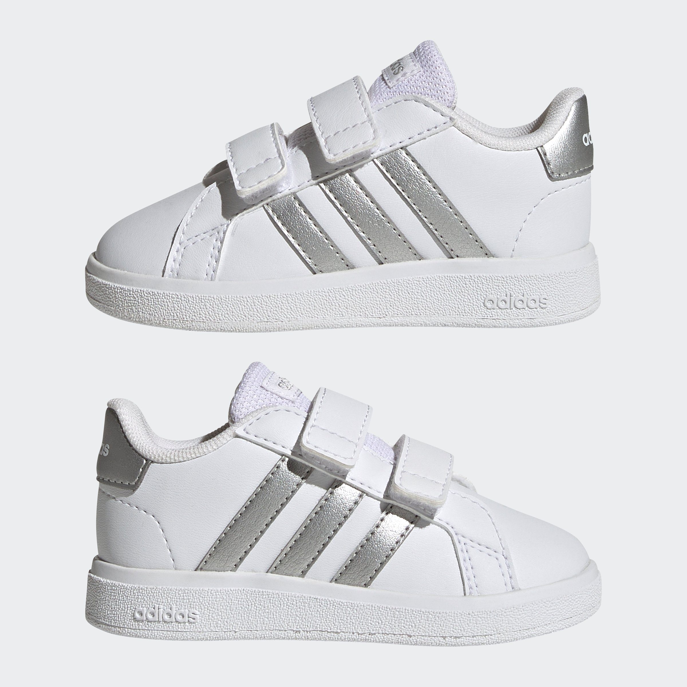 adidas Sportswear Sneakers GRAND COURT LIFESTYLE HOOK AND LOOP voor kinderen, ontwerp geïnspireerd door de adidas superstar