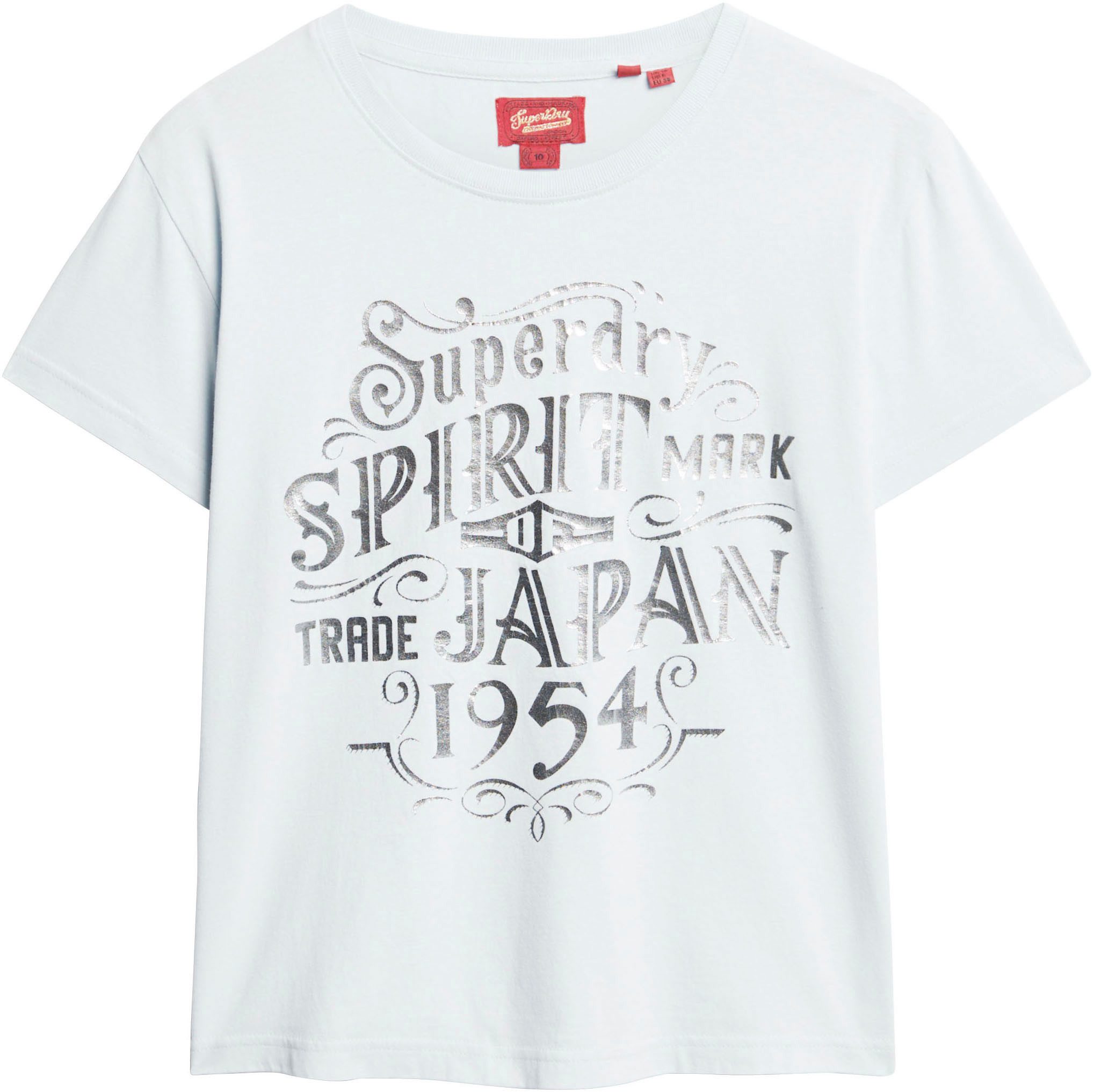 Superdry Shirt met print FOIL WORKWEAR FITTED TEE