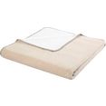 biederlack deken recover van recycling-garens vervaardigd beige