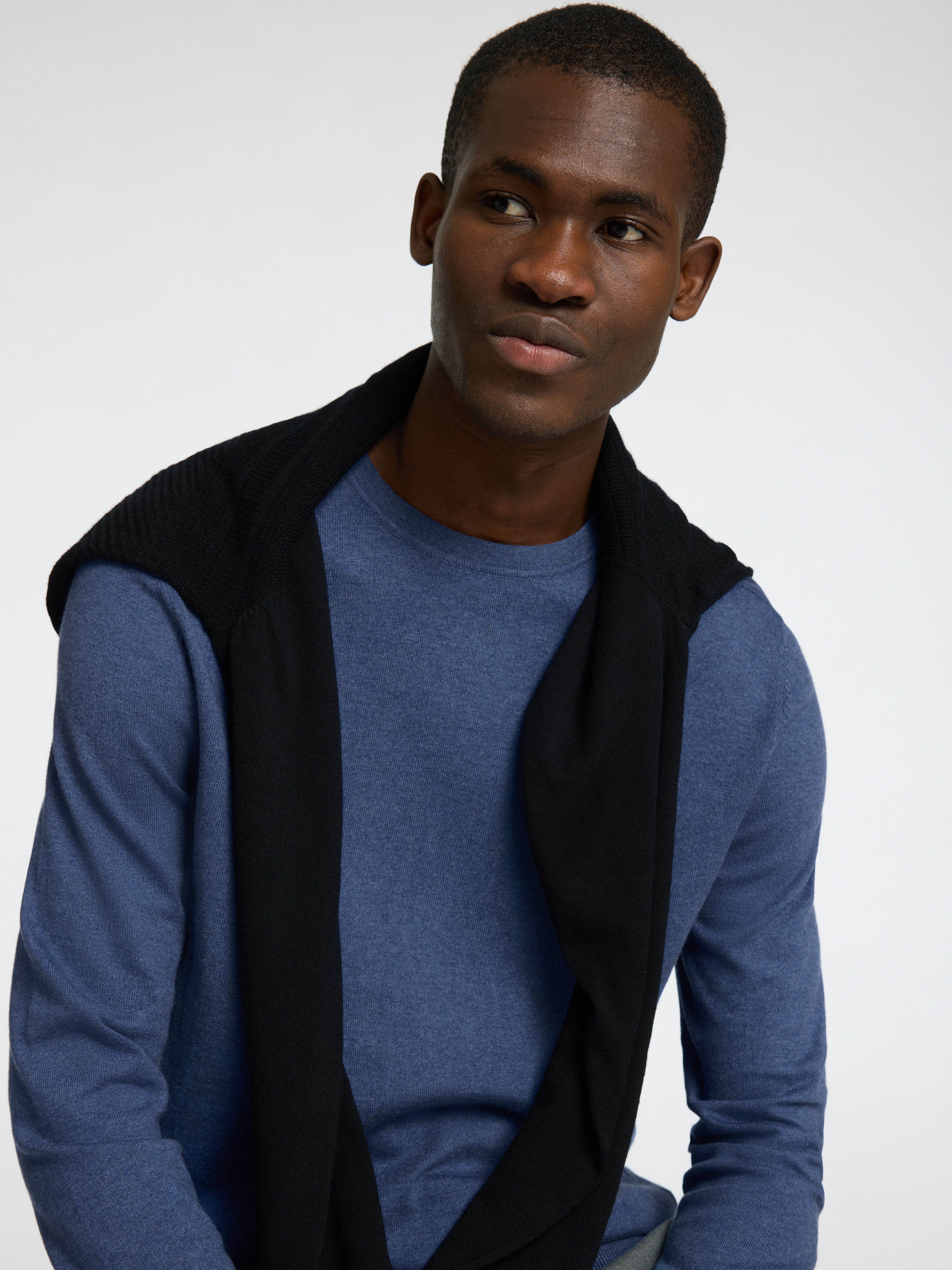 SELECTED HOMME Gebreide trui SLHBERG CREW NECK NOOS