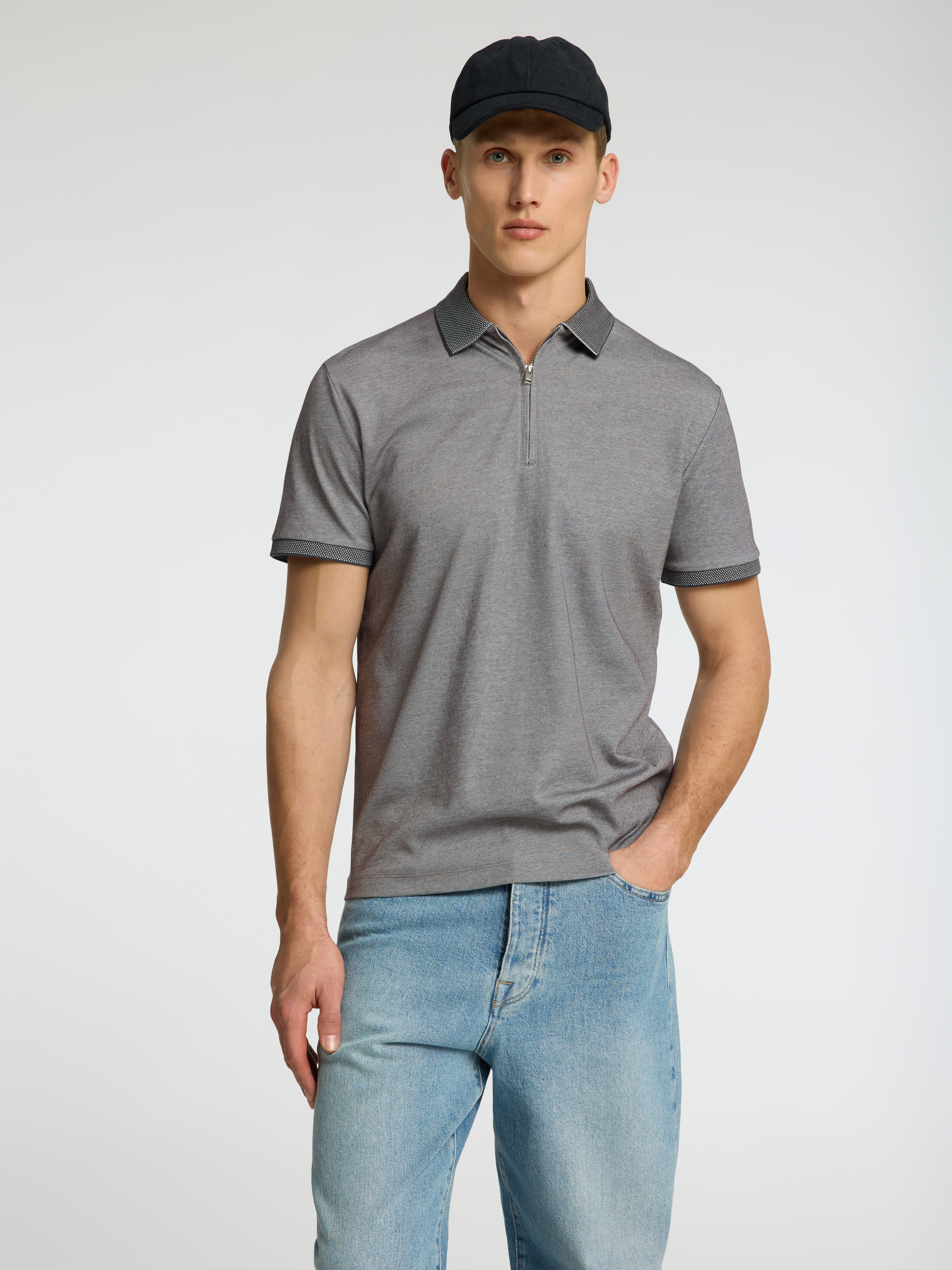 SELECTED HOMME Poloshirt SLHFAVE ZIP SS POLO NOOS