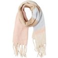 pieces sjaal pcbea long scarf met franjes roze