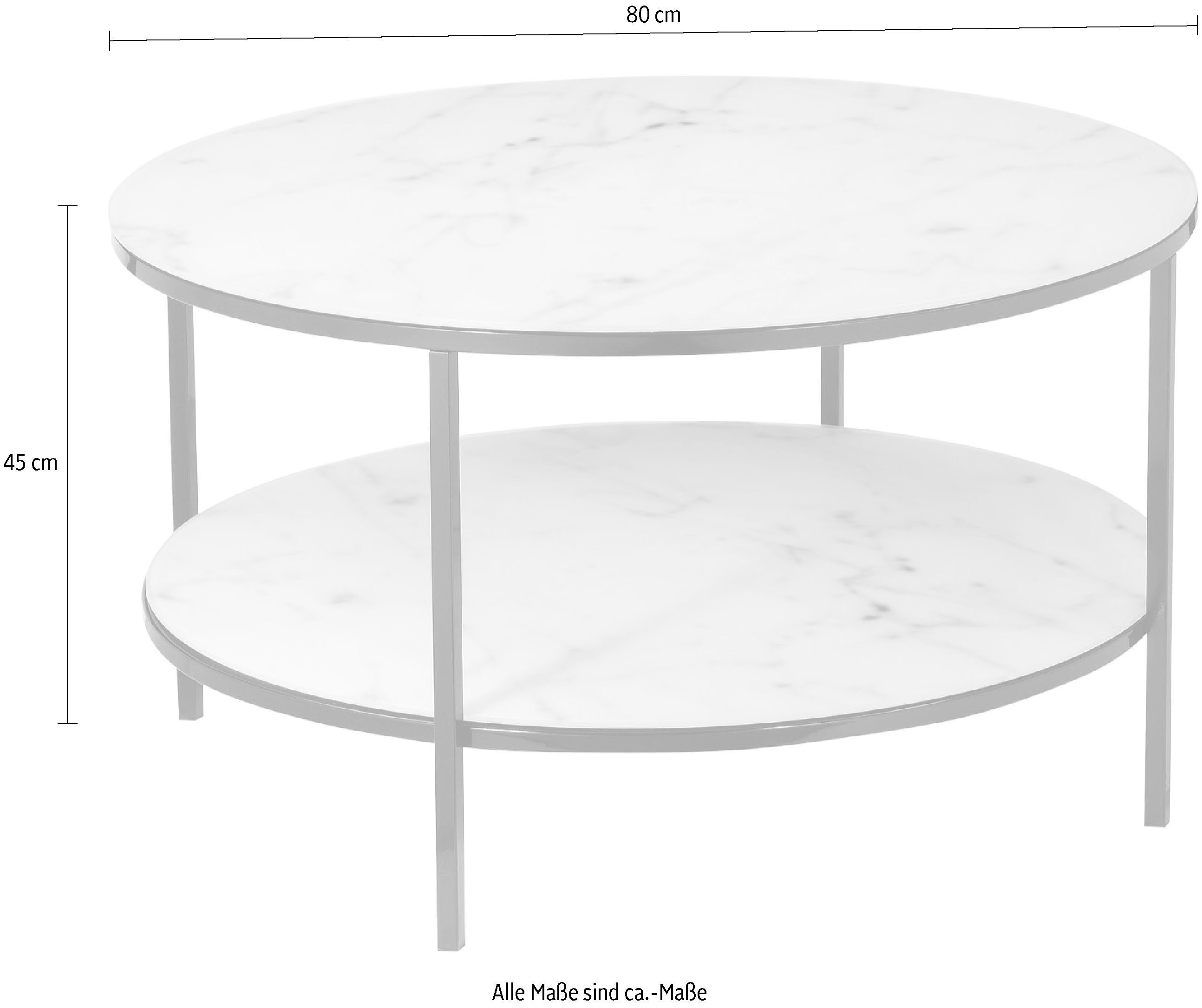 SalesFever Salontafel Tafelbladen in marmer-look