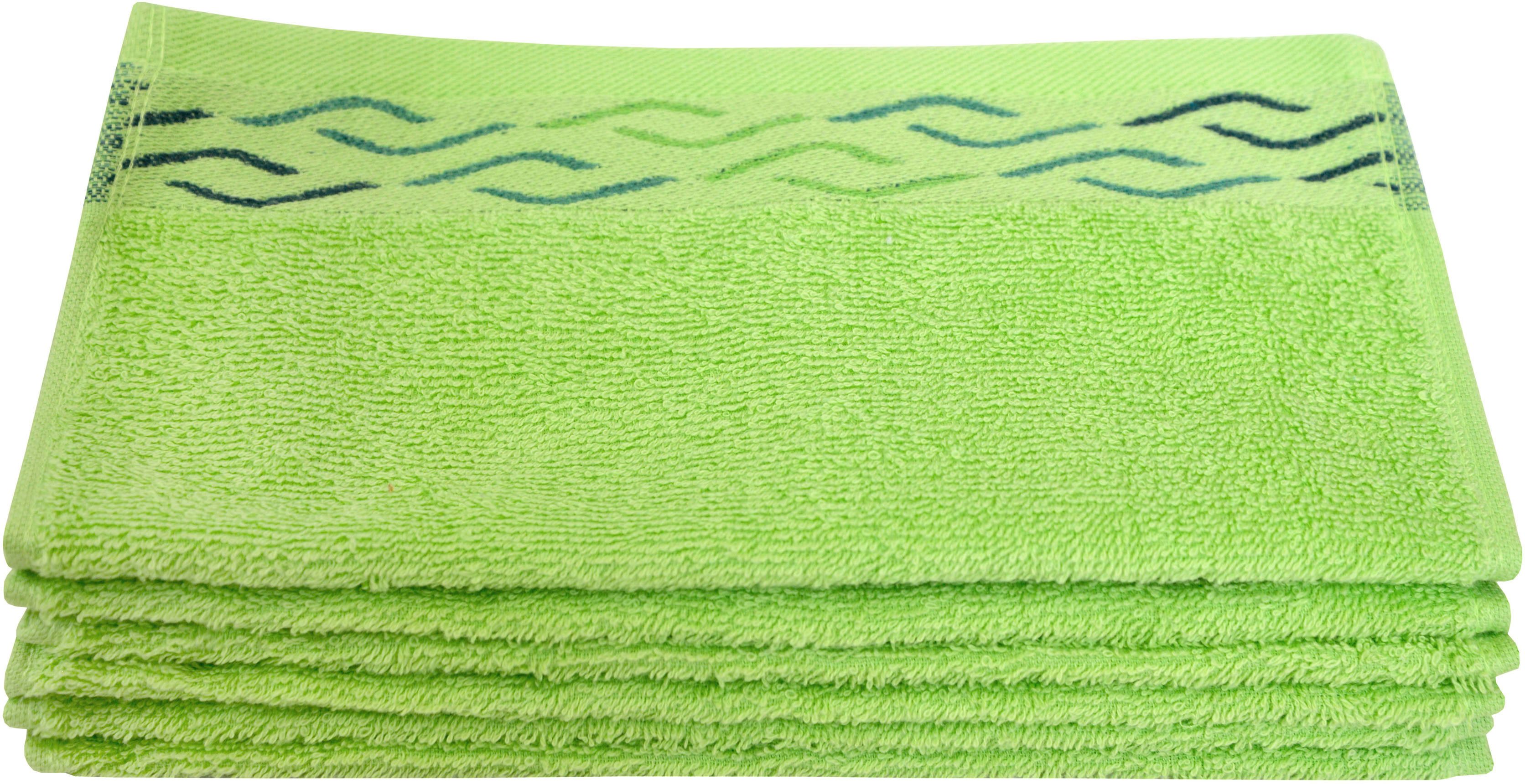 Dyckhoff Waslapje WAVE met jacquard rand (set, 6-delig)