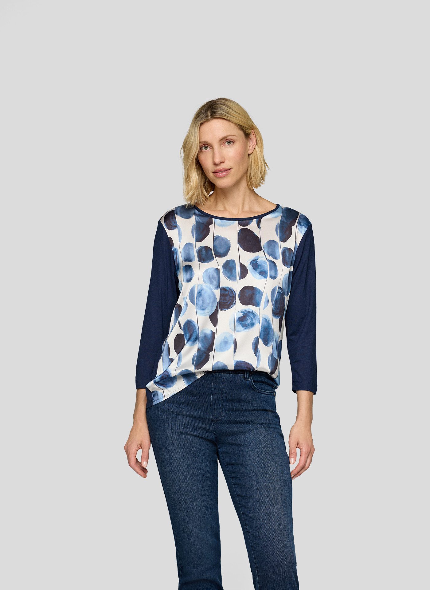 Rabe Shirt met 3/4 mouwen met frontprint