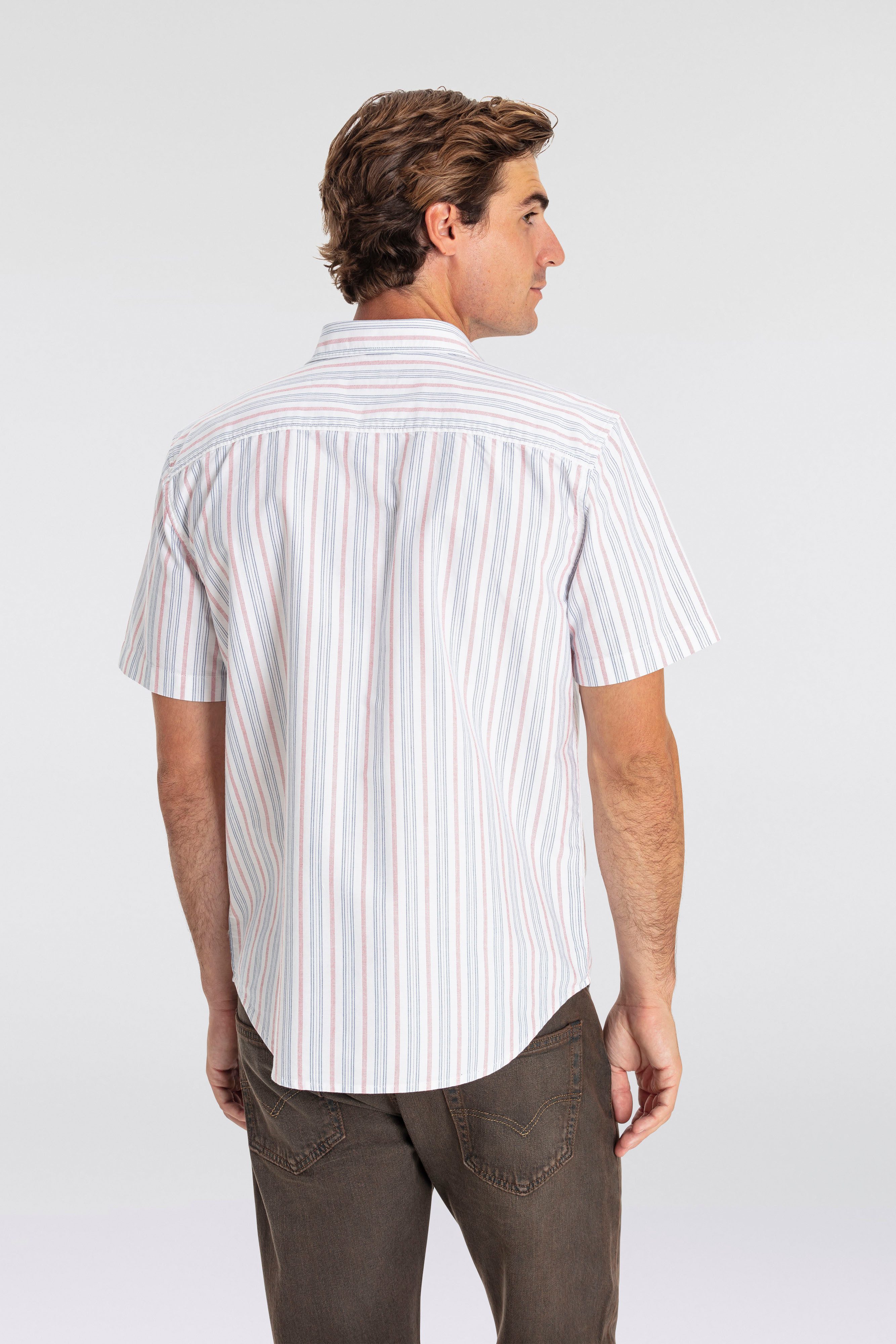 Levi's Overhemd met korte mouwen SS AUTHENTIC BUTTON DOWN in streepdessin van katoen