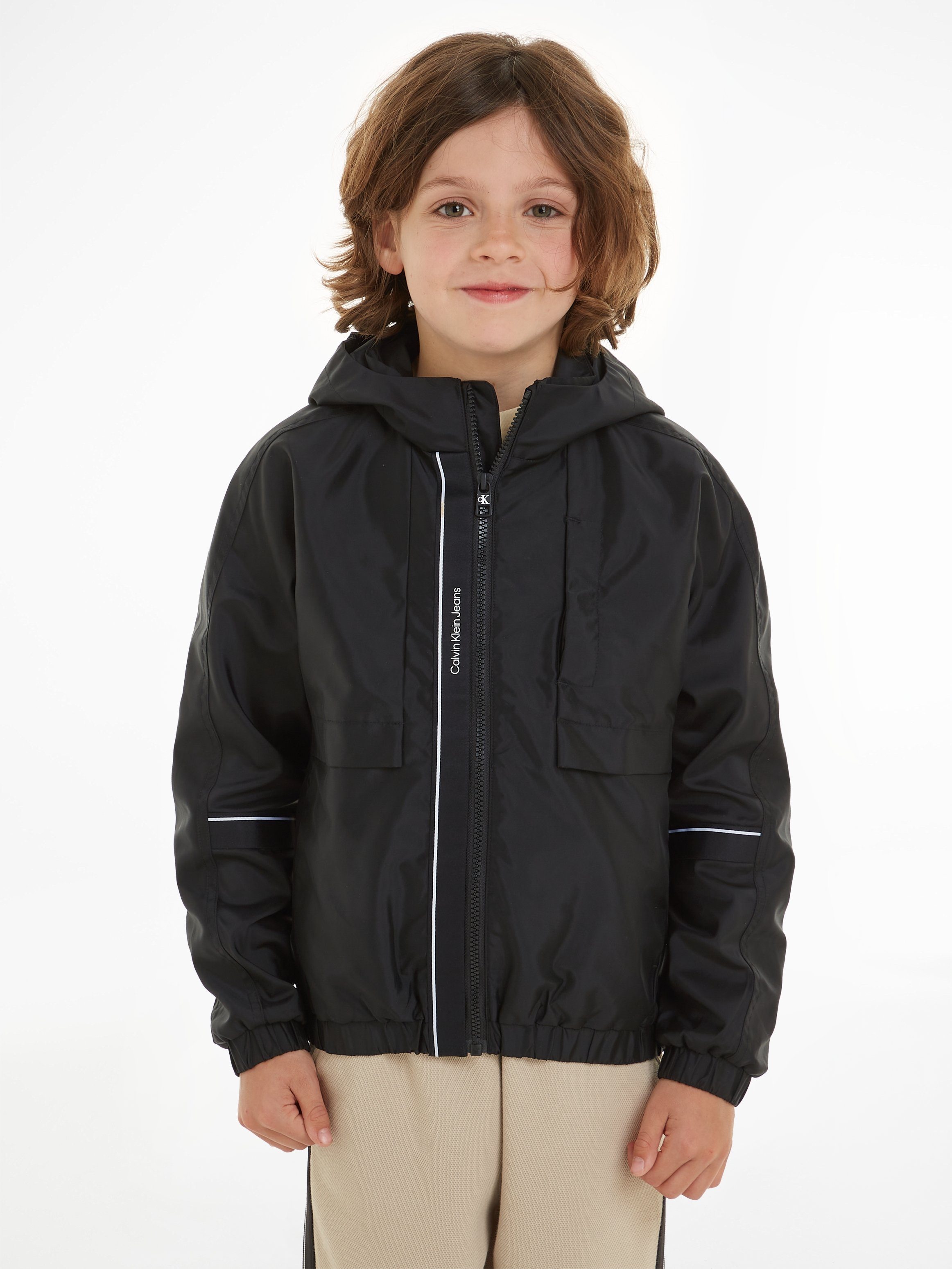 Calvin Klein Winterjack NYLON TAPE WINDBREAKER voor kinderen tot 16 jaar