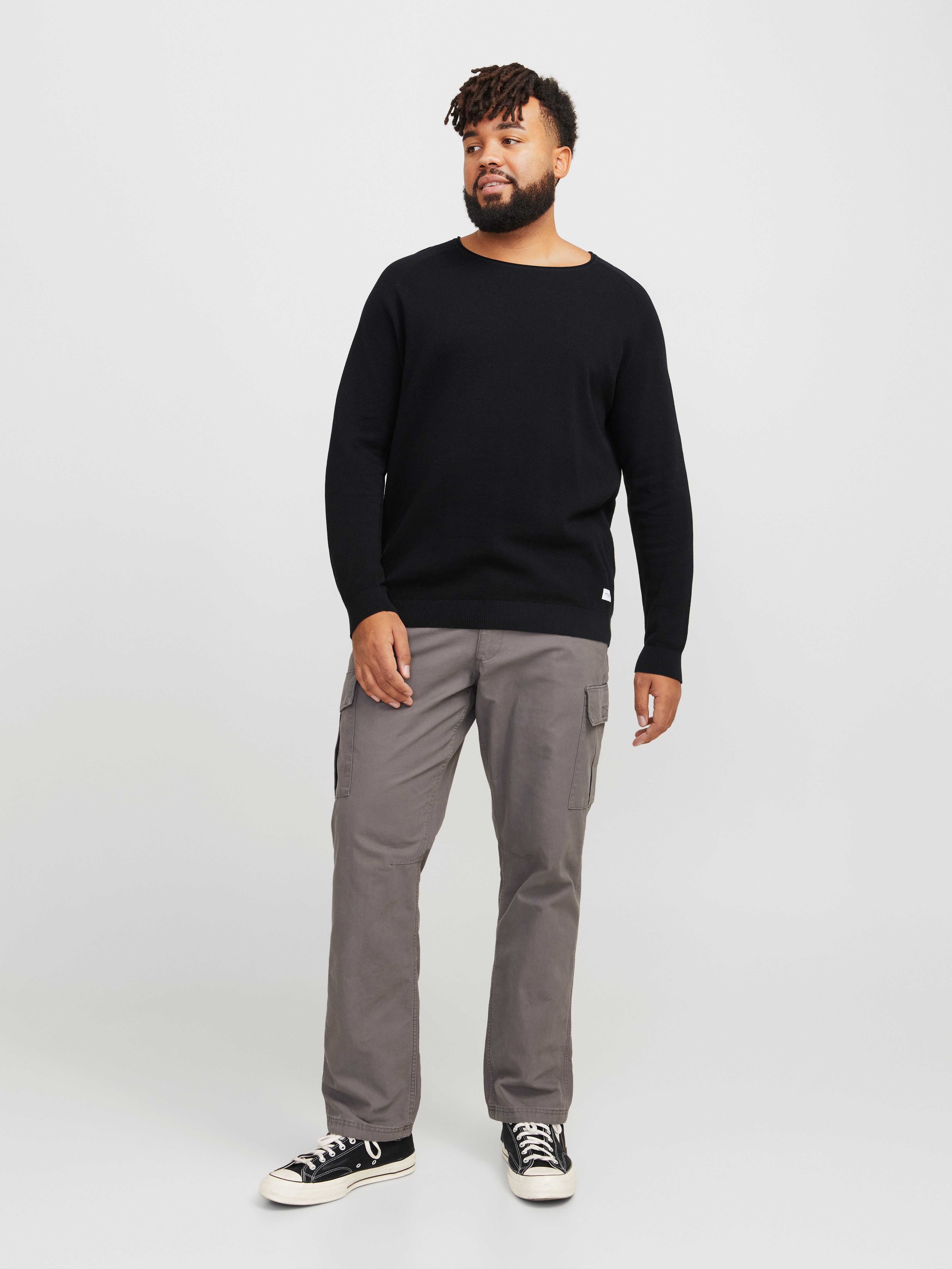 Jack & Jones PlusSize Trui met ronde hals JJEHILL KNIT CREW NECK NOOS PLS