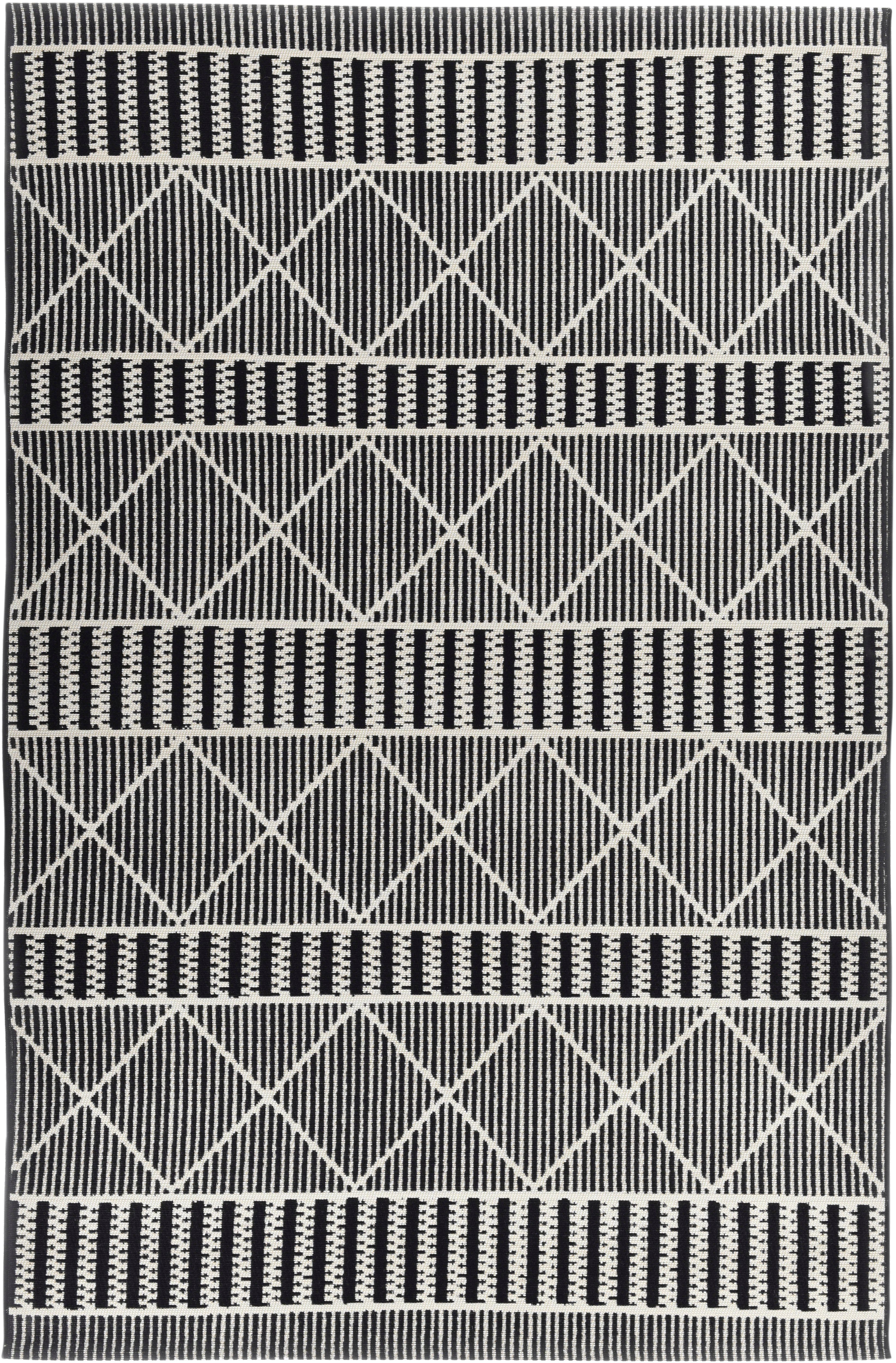 TOM TAILOR HOME Vloerkleed Funky Outdoor Geometric Platweefsel, modern ruitendesign, geschikt voor buiten, woonkamer