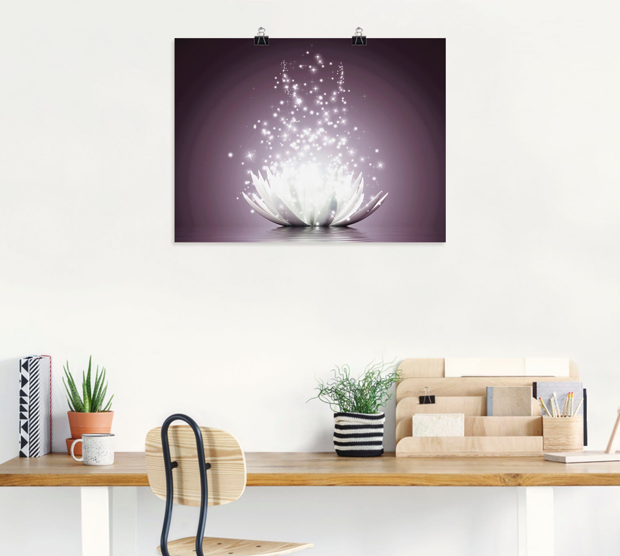 Artland Artprint Magie van de lotusbloem als artprint op linnen, poster, muursticker in verschillende maten