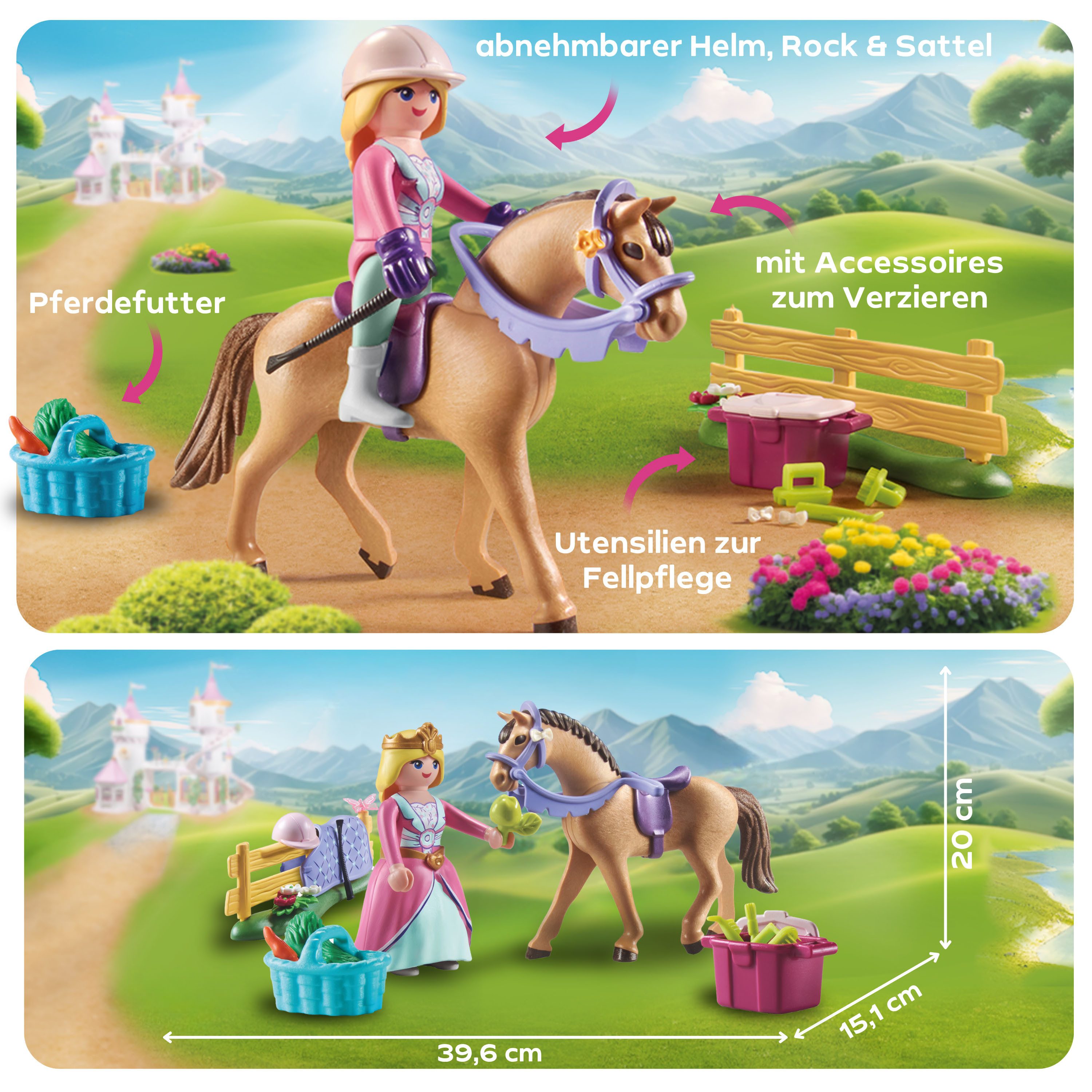 Playmobil® Constructie-speelset Prinzessin mit Pferd (71801), Playmobil Princess Magic (39-delig)
