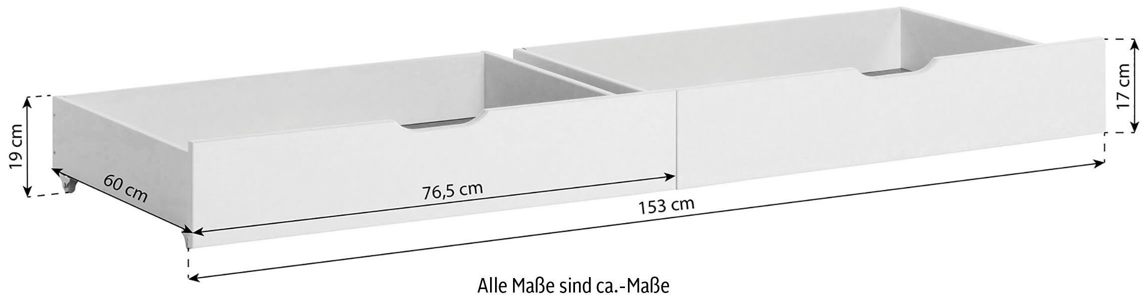 Hoppekids 1-persoonsledikant ECO Comfort kinderbed, massief grenenhout, tienerbed inclusief lattenbodem (set)