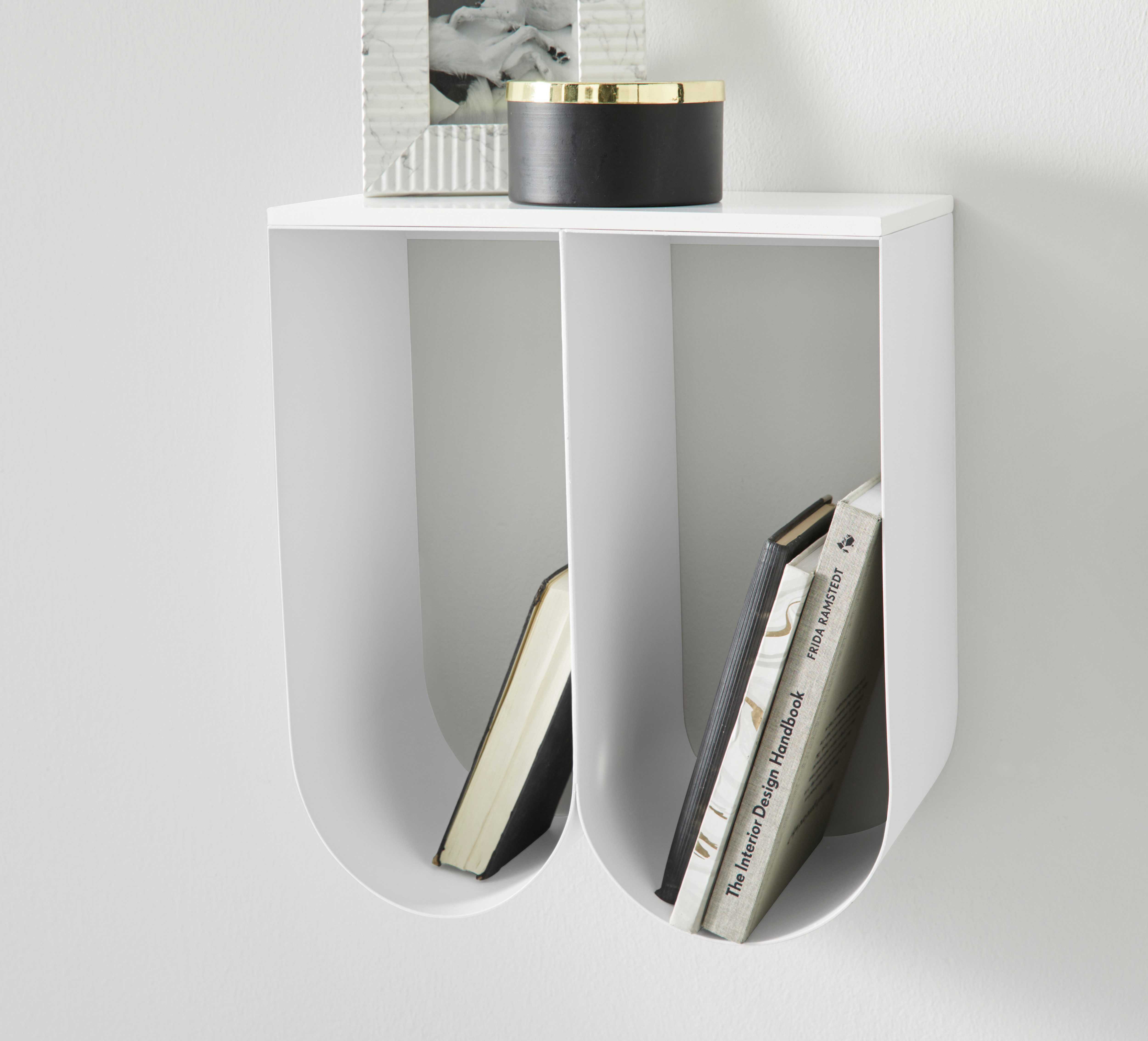 Guido Maria Kretschmer Home&Living Wandplank Sisterol van gepoedercoat metaal, variabel inzetbaar rekken