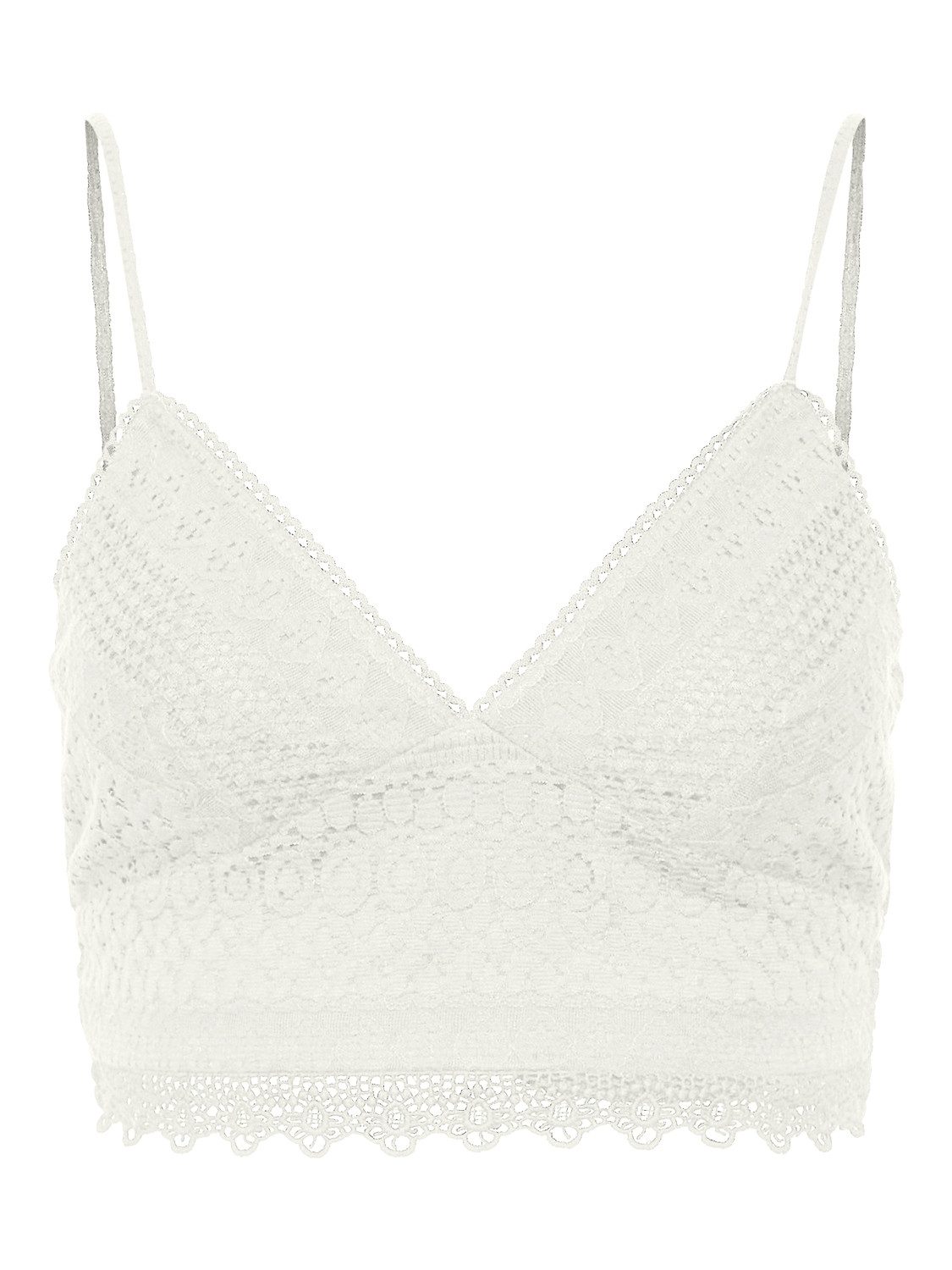 Vero Moda Top met spaghettibandjes VMHONEY LACE V-NECK CROPPED TOP WVN