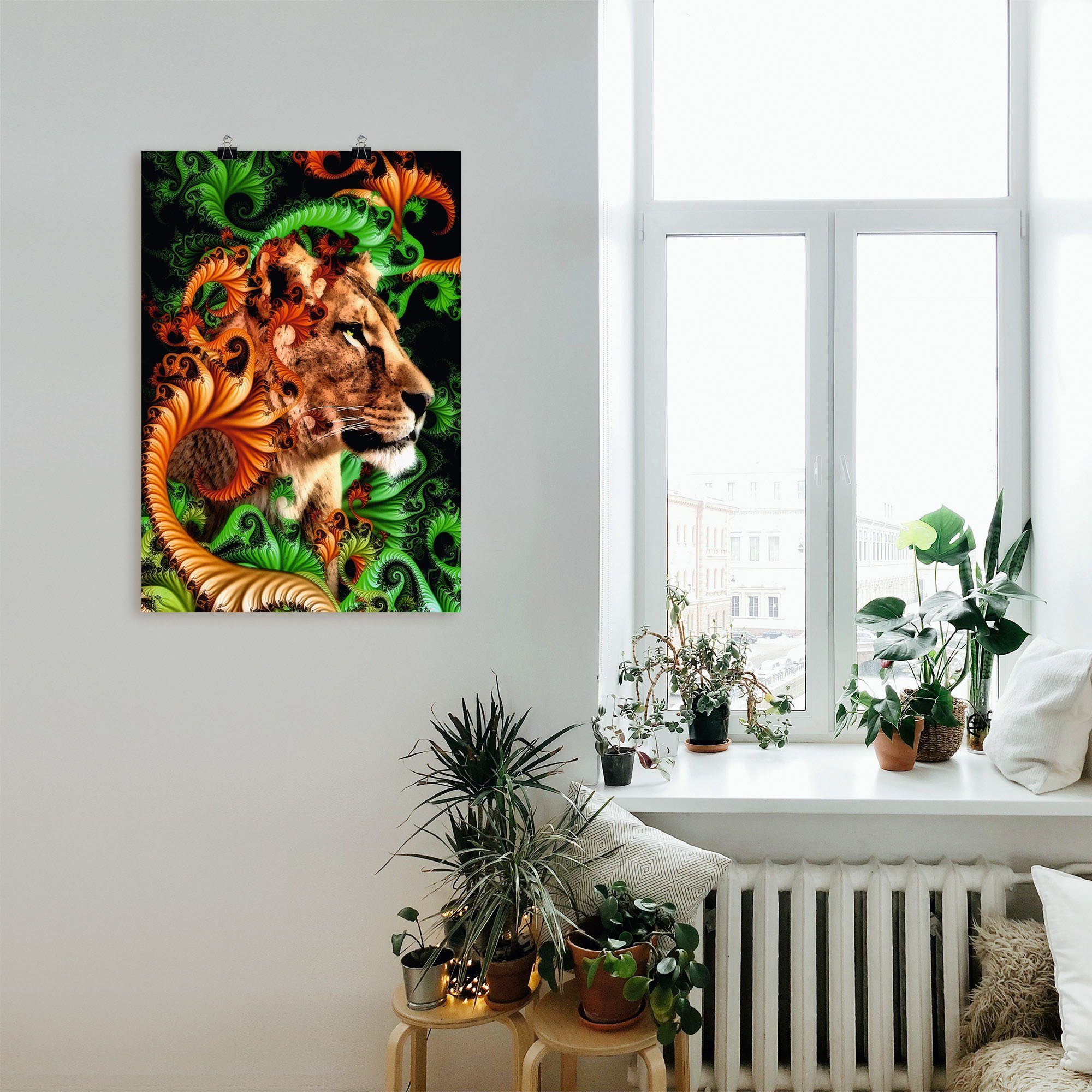 Artland Poster In de jungle als artprint van aluminium, artprint op linnen, muursticker of poster in verschillende maten