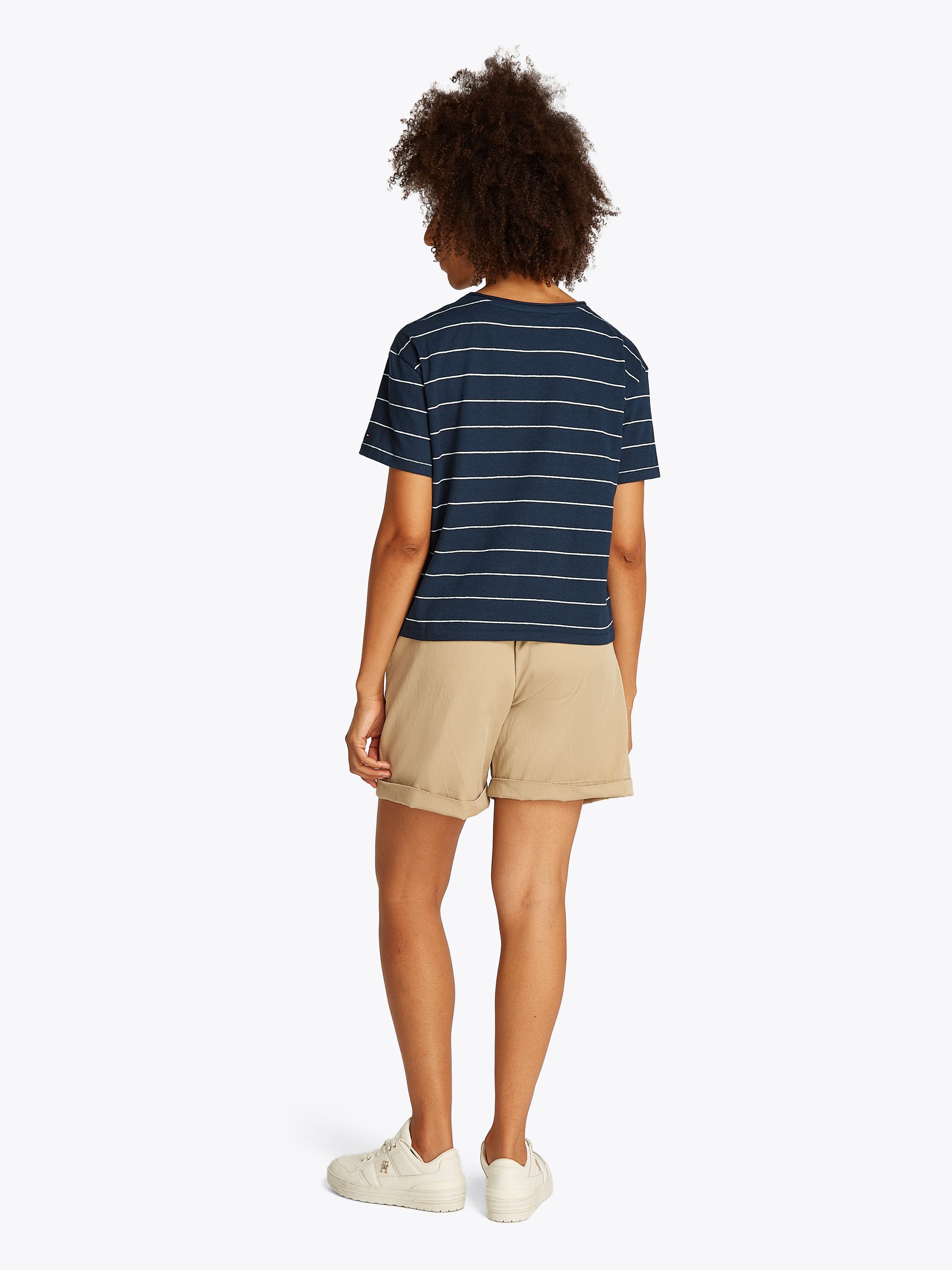 Tommy Hilfiger Shirt met korte mouwen MODERN CO LINEN C-NK SS