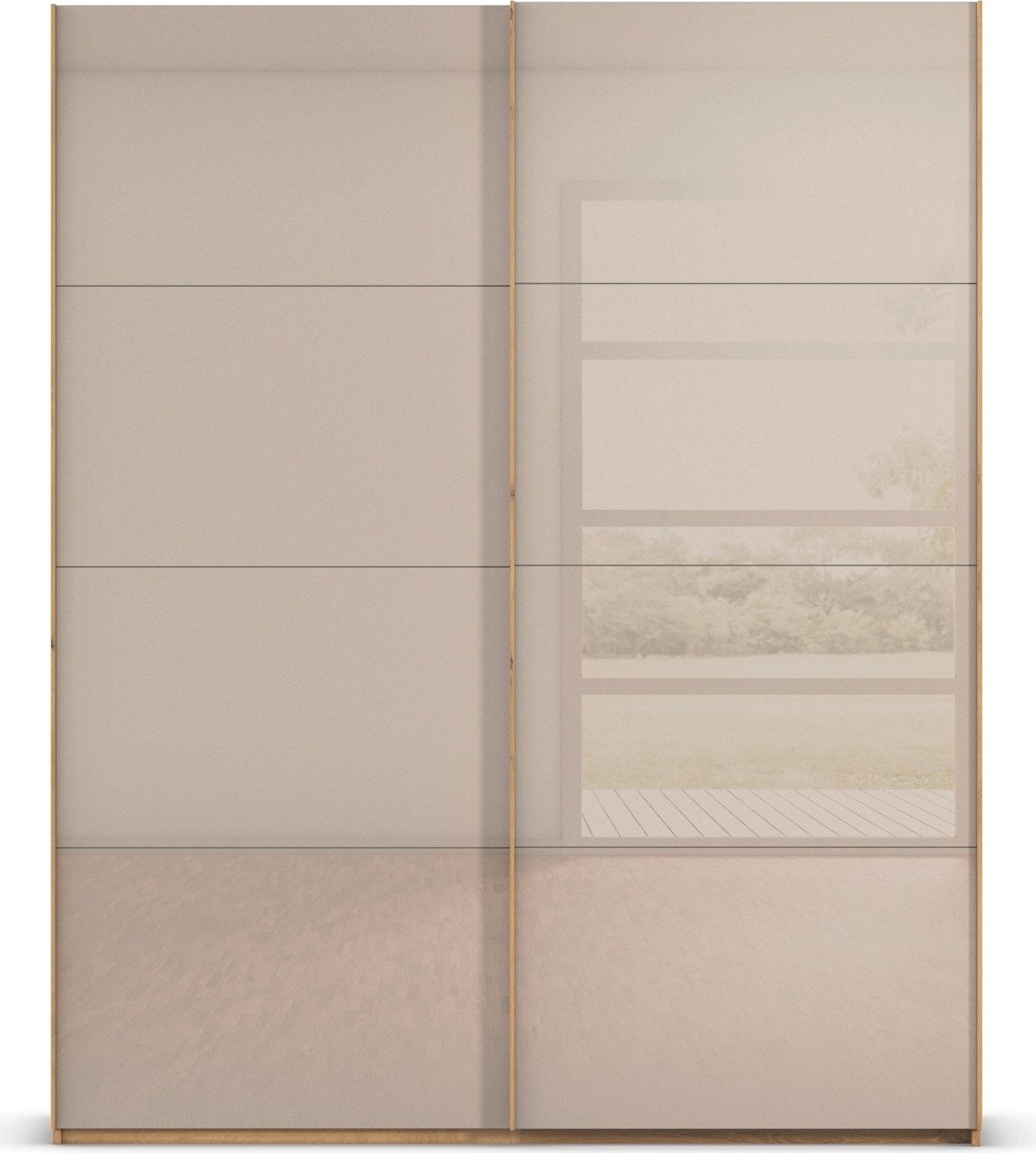 rauch Schuifdeurkast Kledingkast Kast Garderobe Slaapkamerkast SCALE-FYRA edel vierdelige deuren met glas-front veel kleuren made in germany
