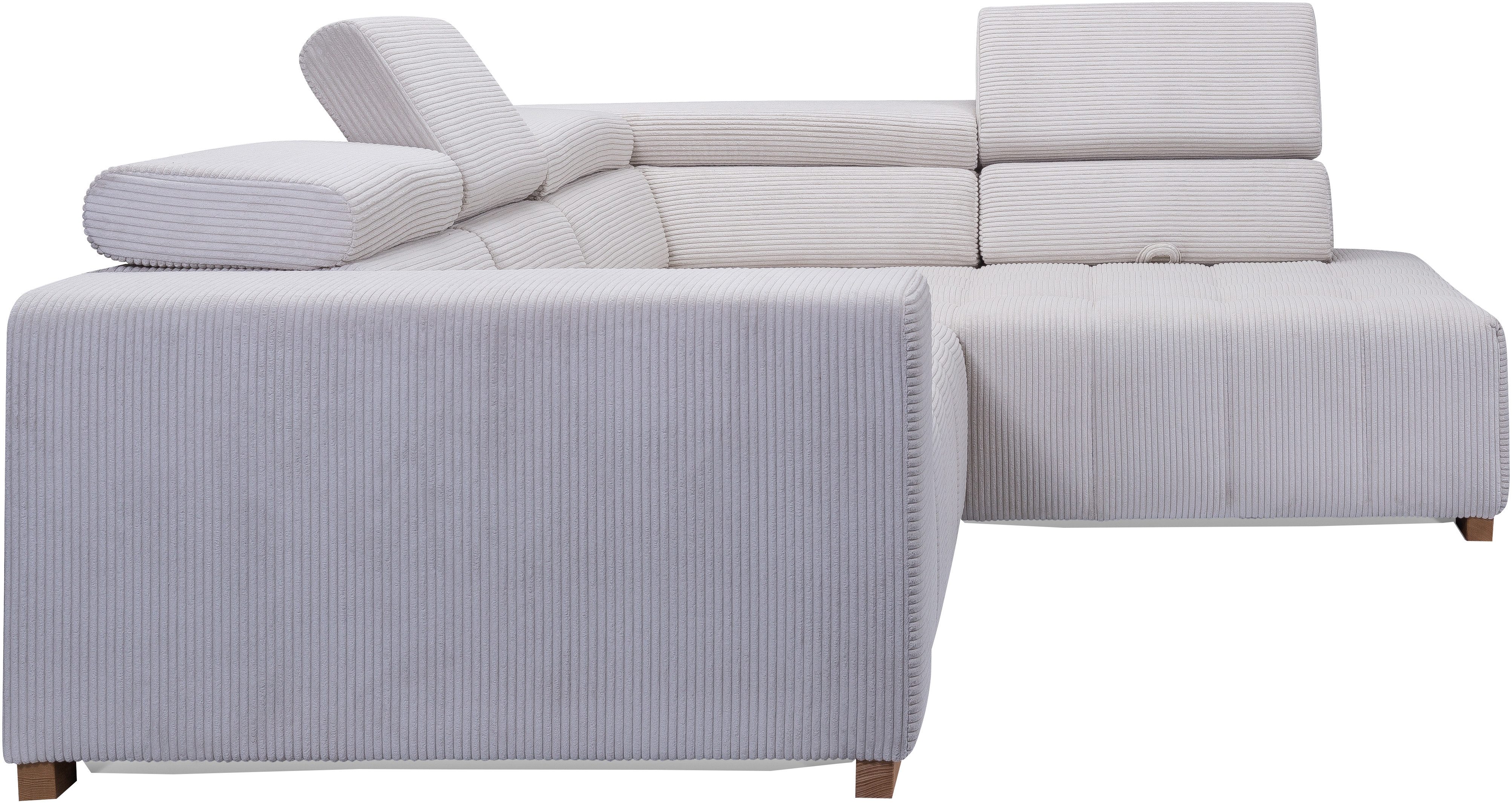 exxpo - sofa fashion Hoekbank Elianos, hoog zitcomfort, verfijnde kruisstepping in de zitting, L-vorm