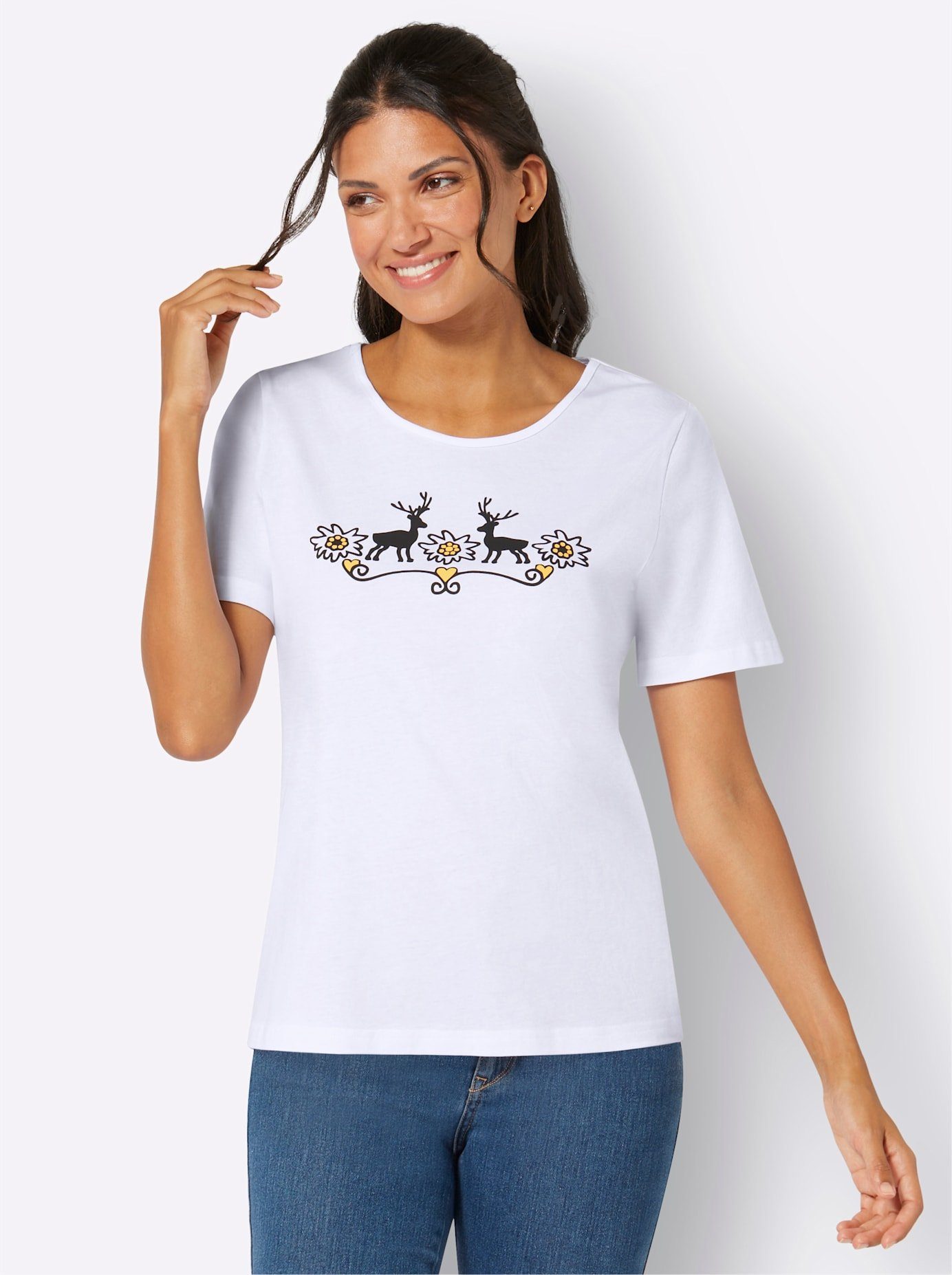 Classic Basics Folkloreshirt Shirt met ronde hals (1-delig)