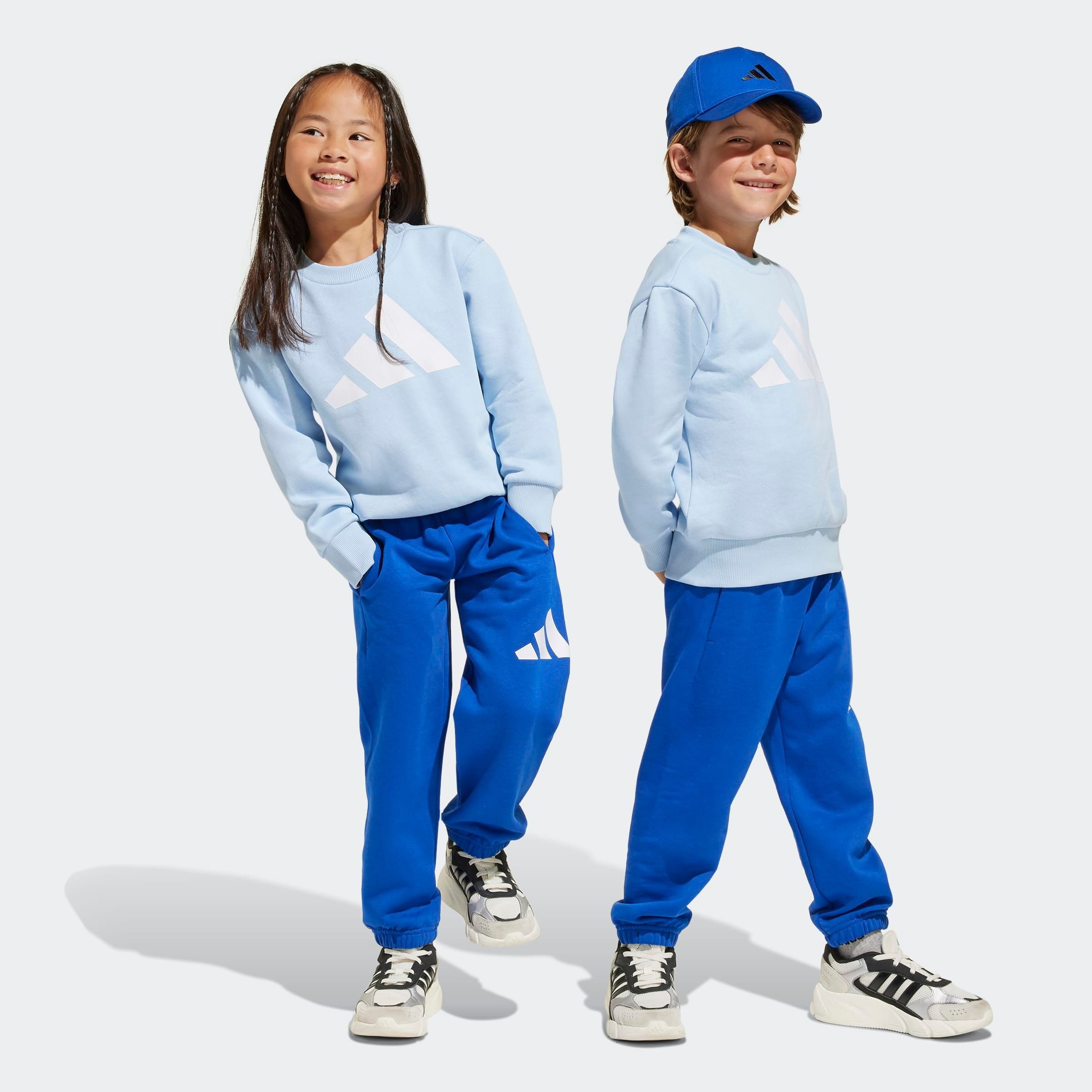 adidas Sportswear Trainingspak LK BL FL JOG (2-delig) kinderen trainingspakken maat 110 blauw