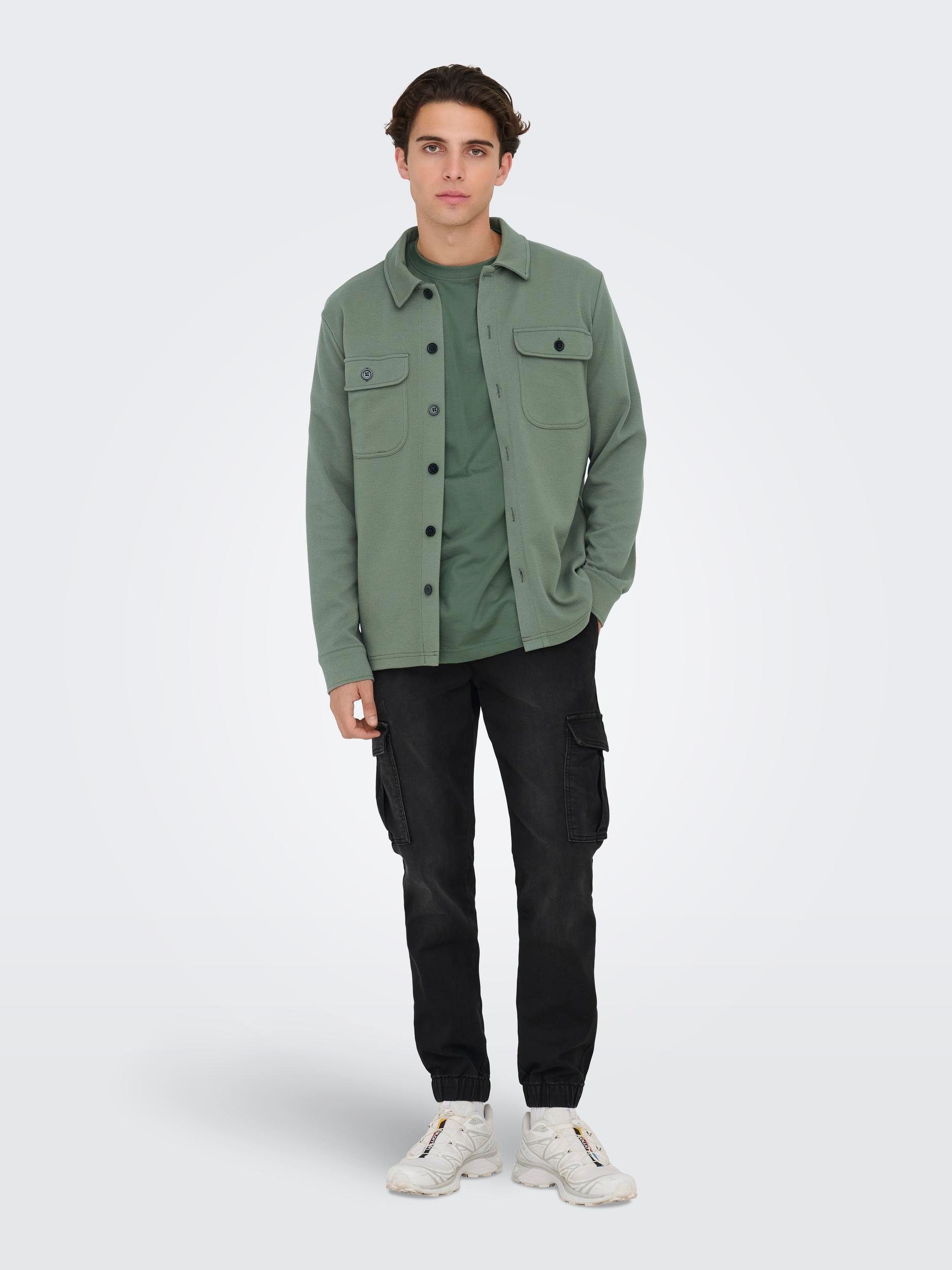 ONLY & SONS Overhemd met lange mouwen ONSNEWKODYL OVERSHIRT SWEAT NOOS