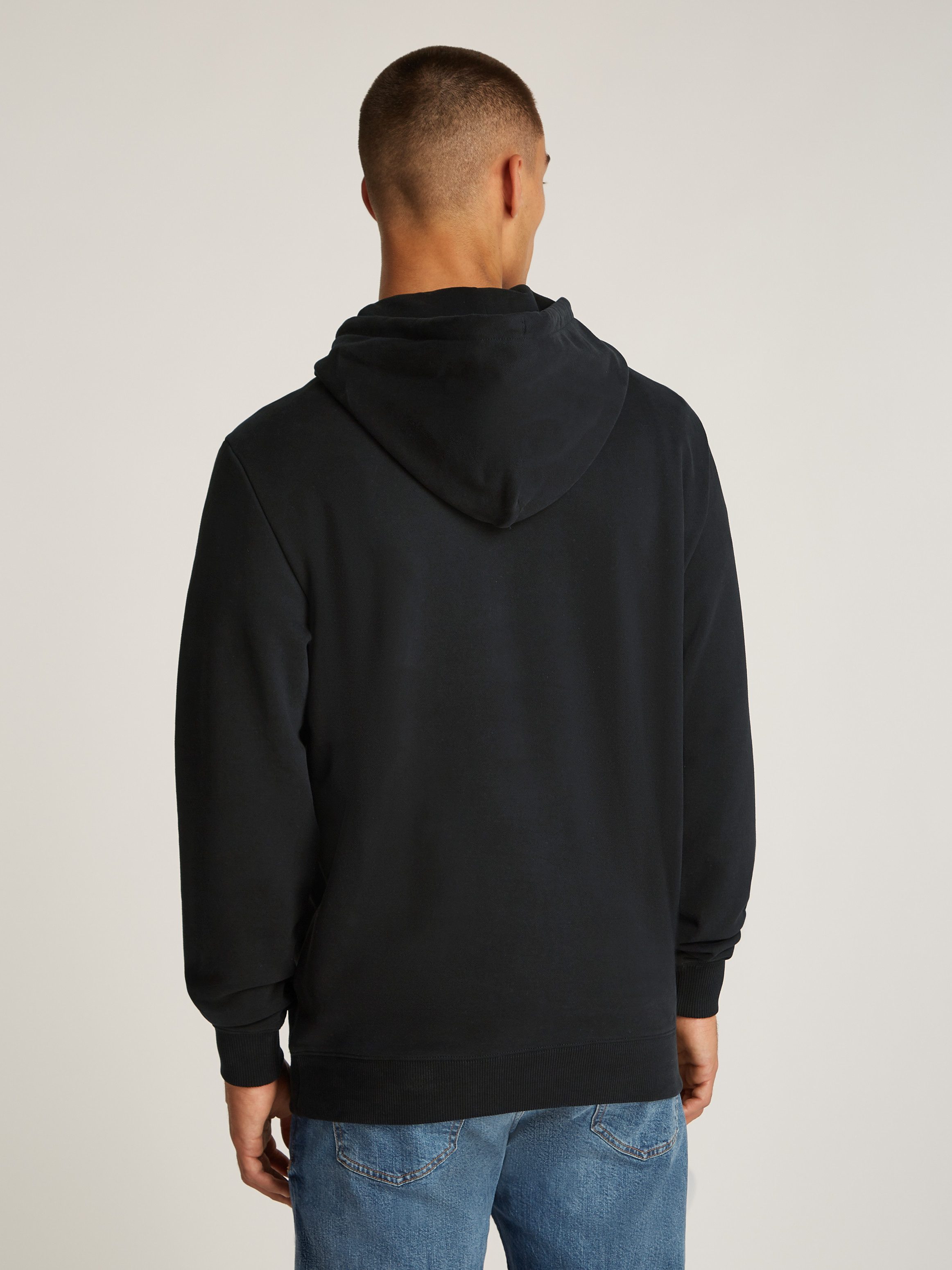 Tommy Jeans Plus Hoodie TJM REG ENTRY GRAPHIC HOODIE EXT in grote maten logoprint kangoeroezak