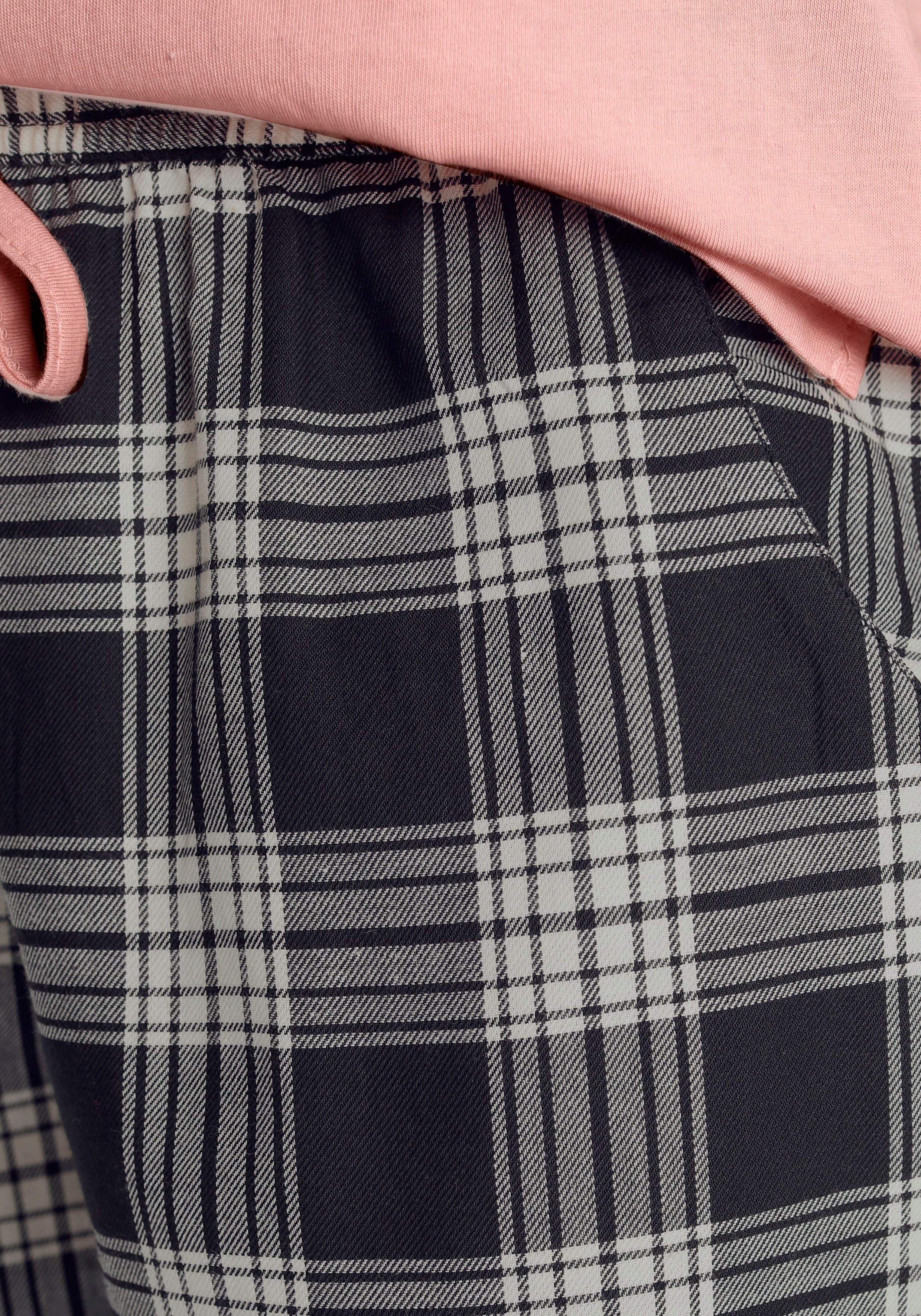 H.I.S Pyjama met geruite pyjamabroek (2-delig, 1 stuk)